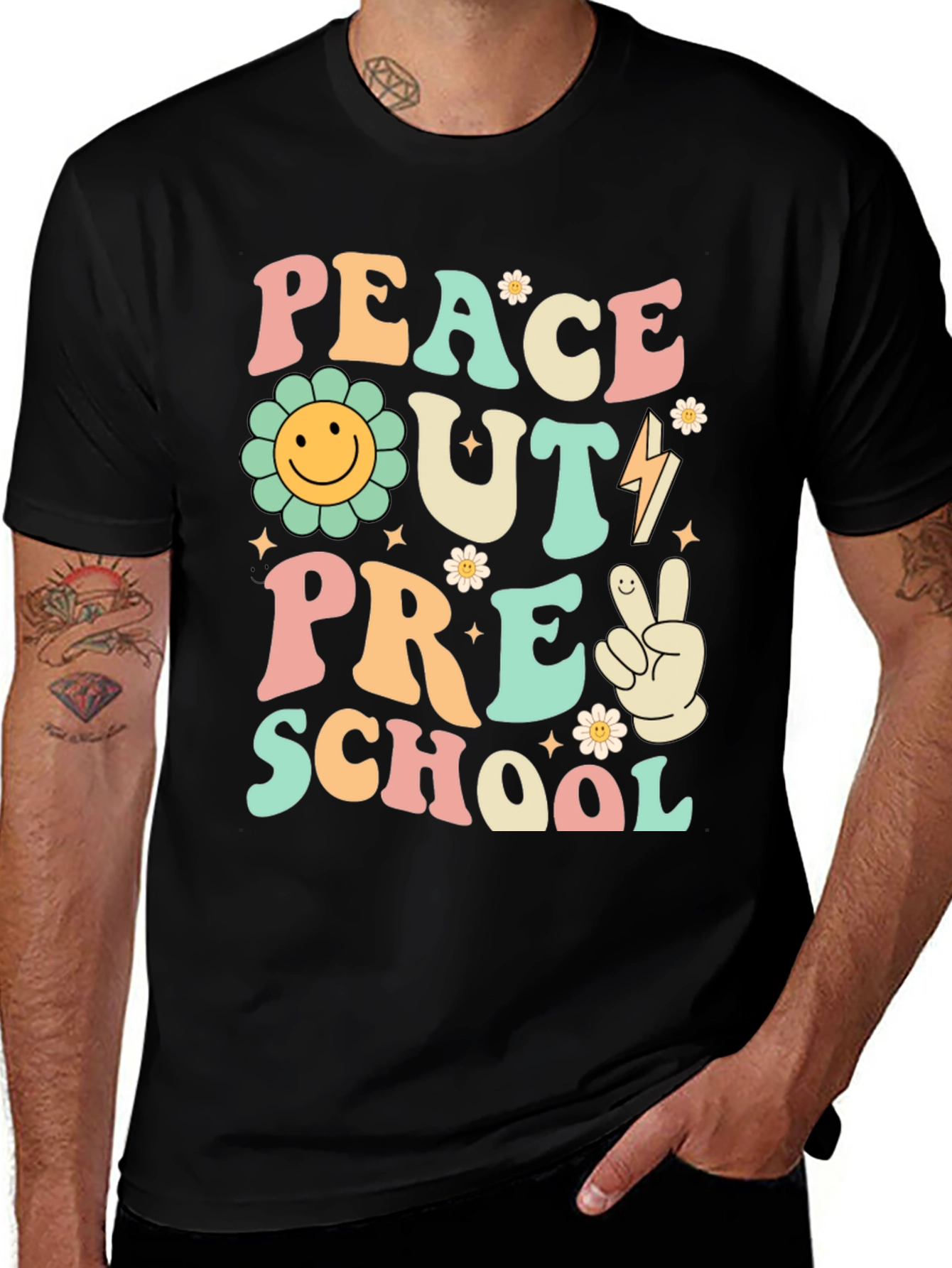 Variant 21 of Peace Out Preschool Graphic Tee