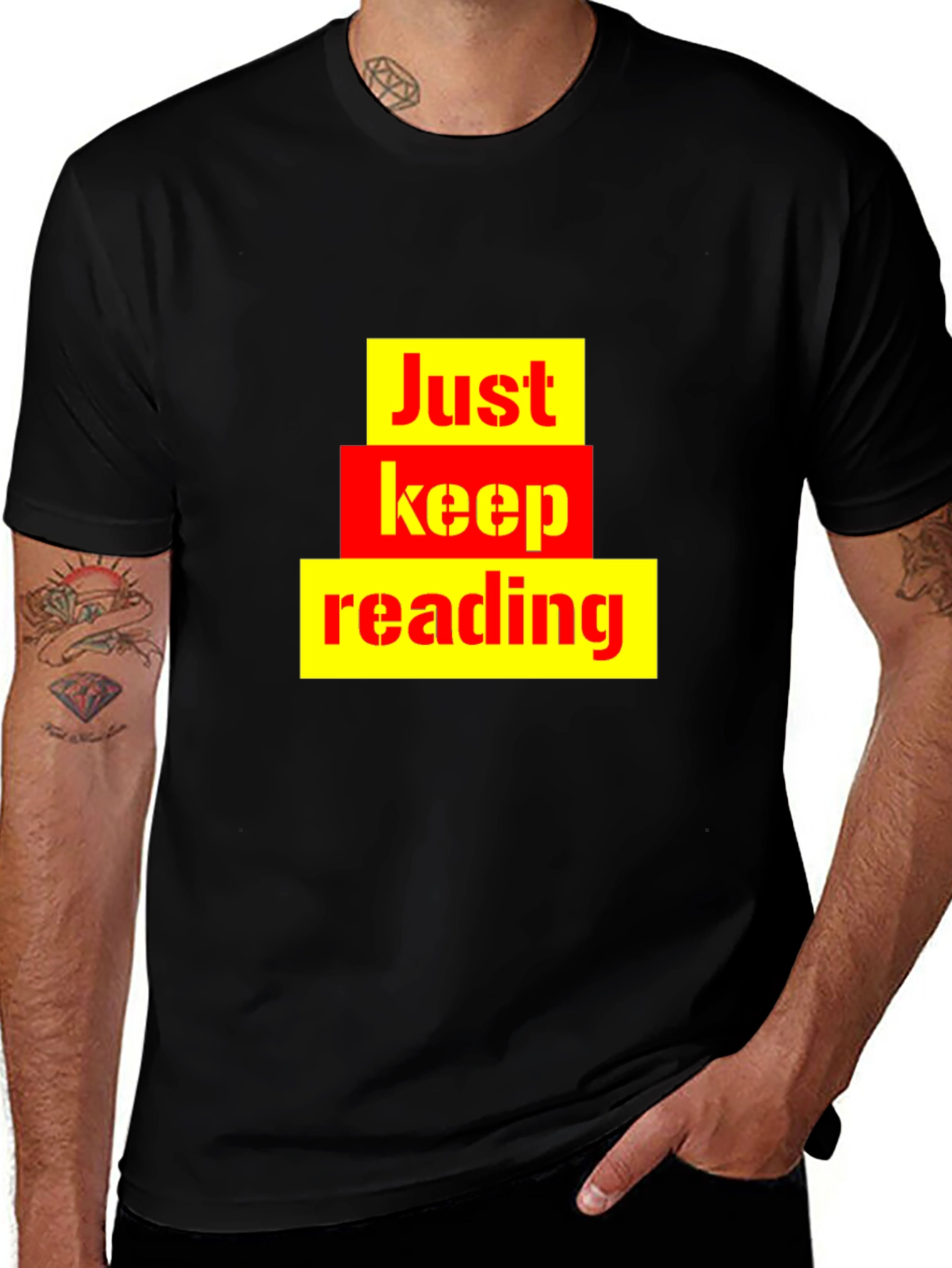 Variant 29 of Just Keep Reading Graphic Tee - Novelty T-Shirt