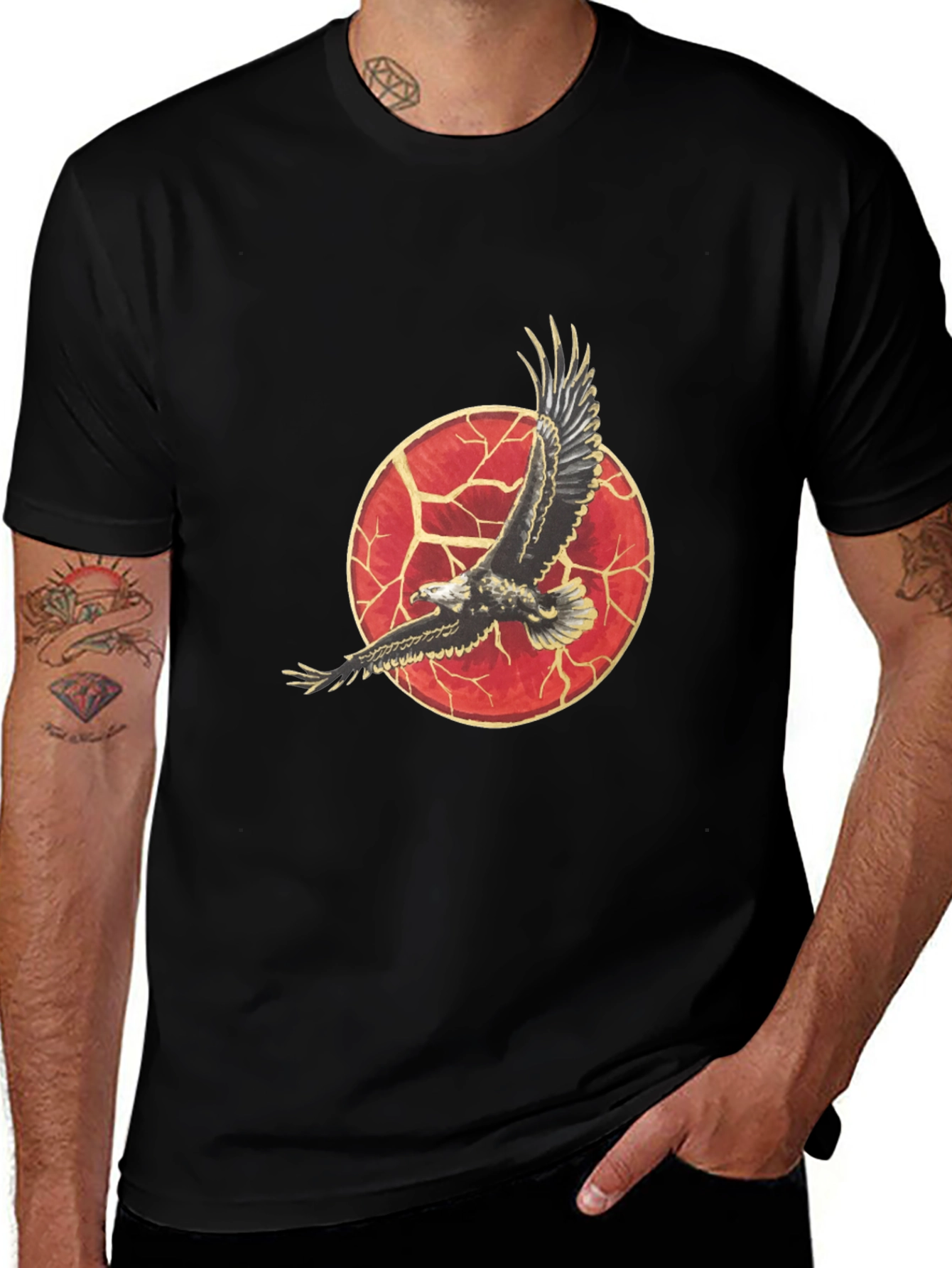 Variant 27 of Eagle Graphic Print Men's T-Shirt