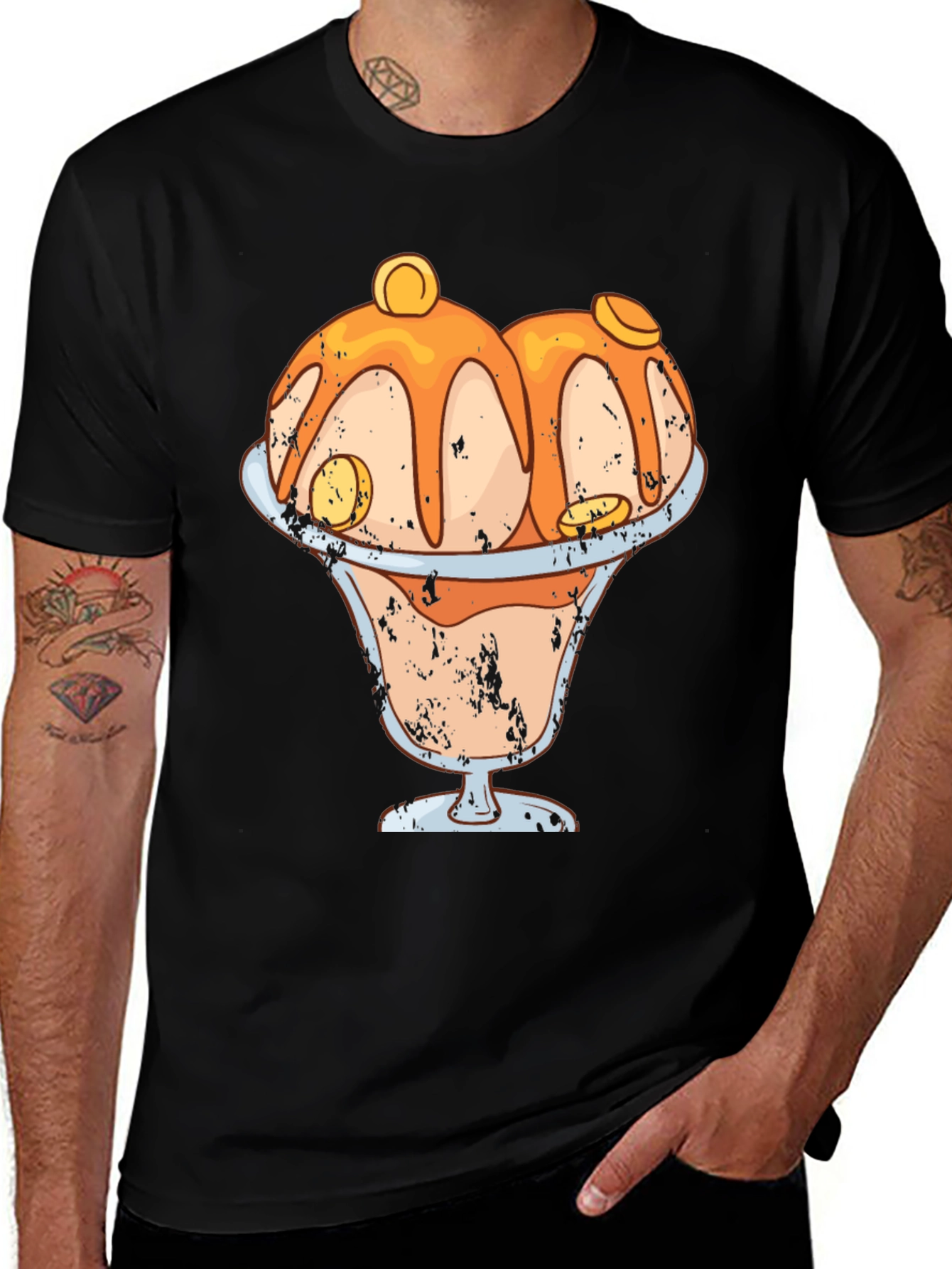 Variant 22 of Retro Ice Cream Sundae Graphic T-Shirt