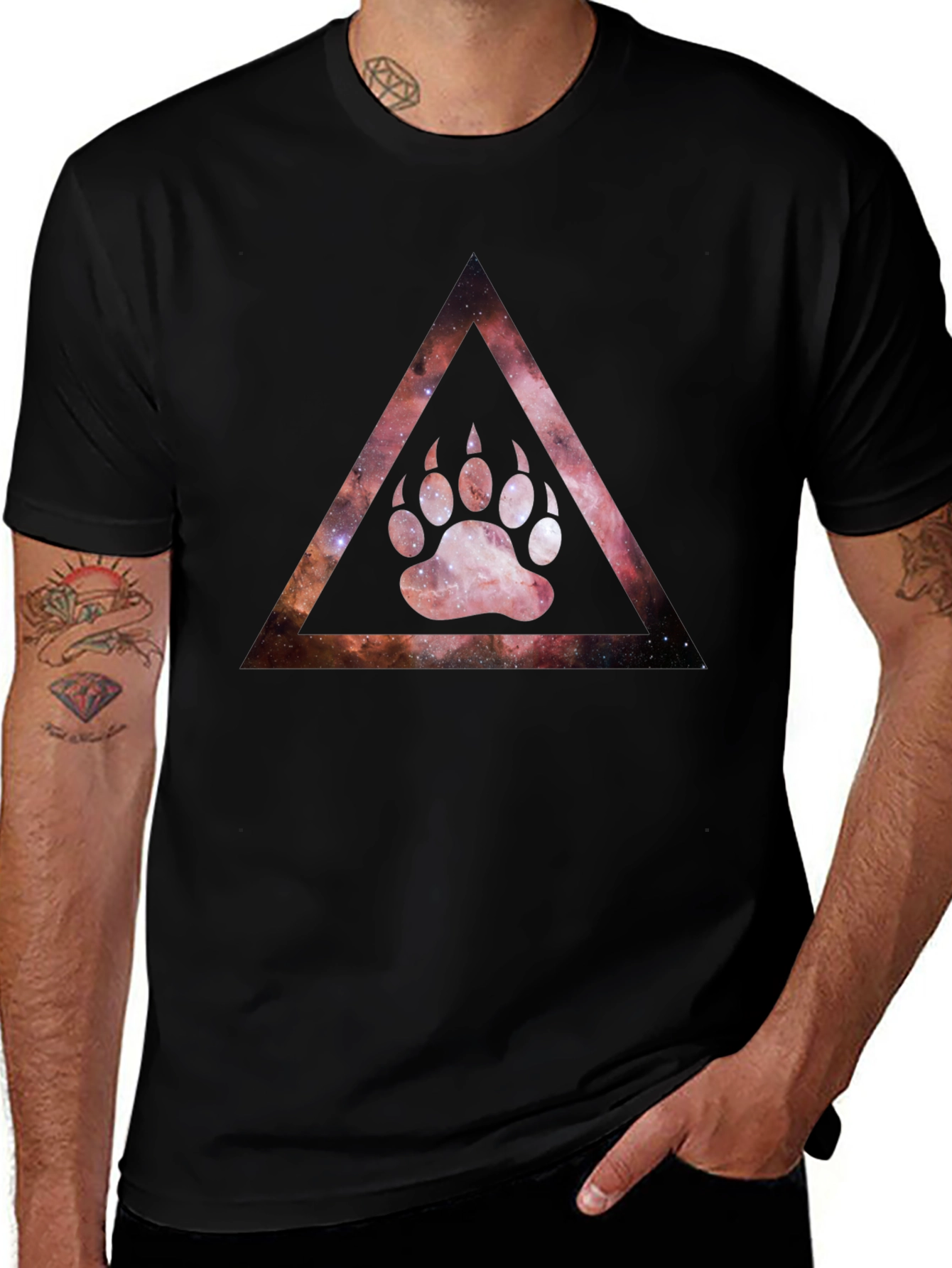 Variant 24 of Galaxy Bear Paw Triangle T-Shirt