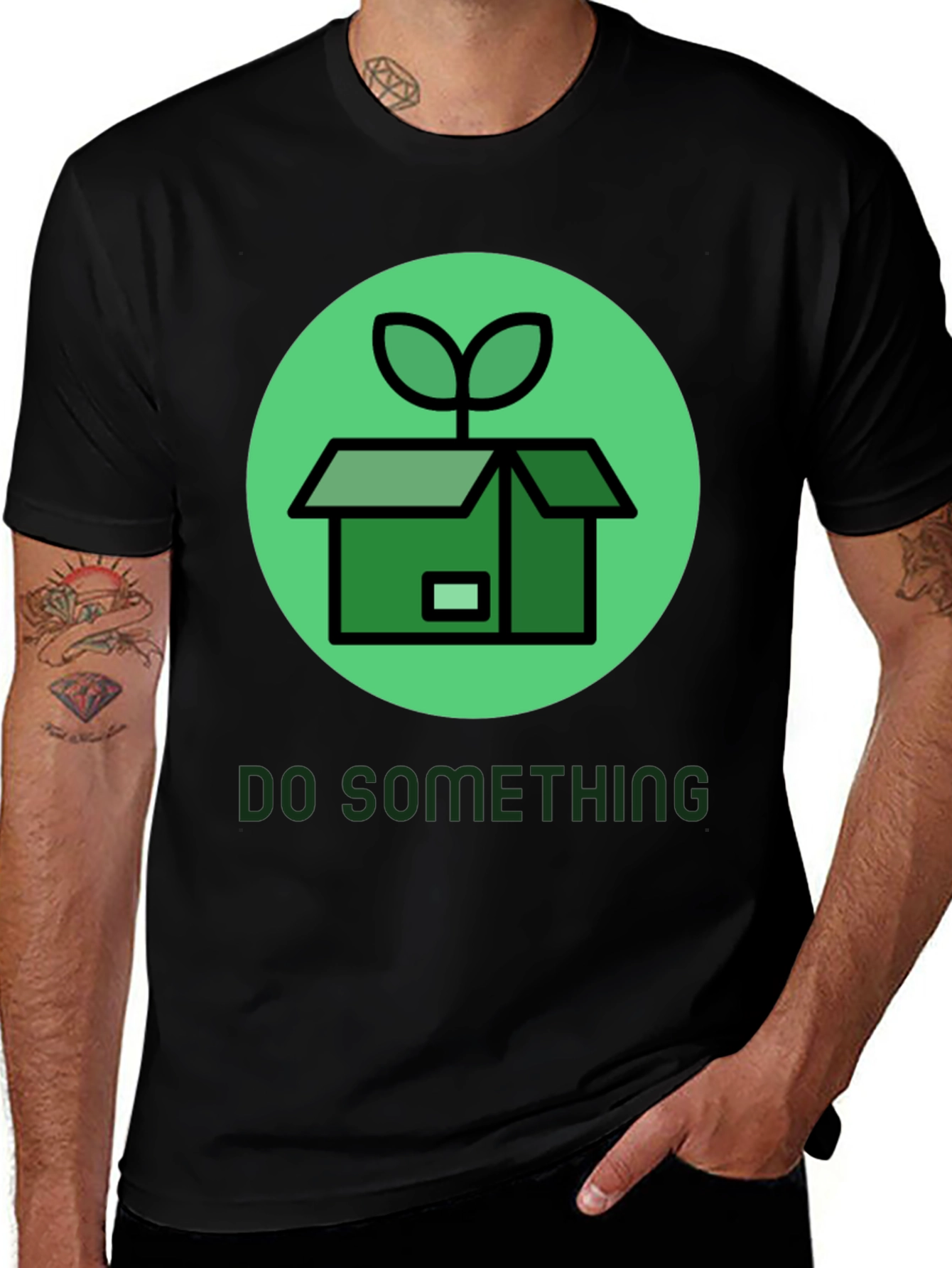 Variant 6 of Eco-Friendly 'Do Something' Graphic Tee