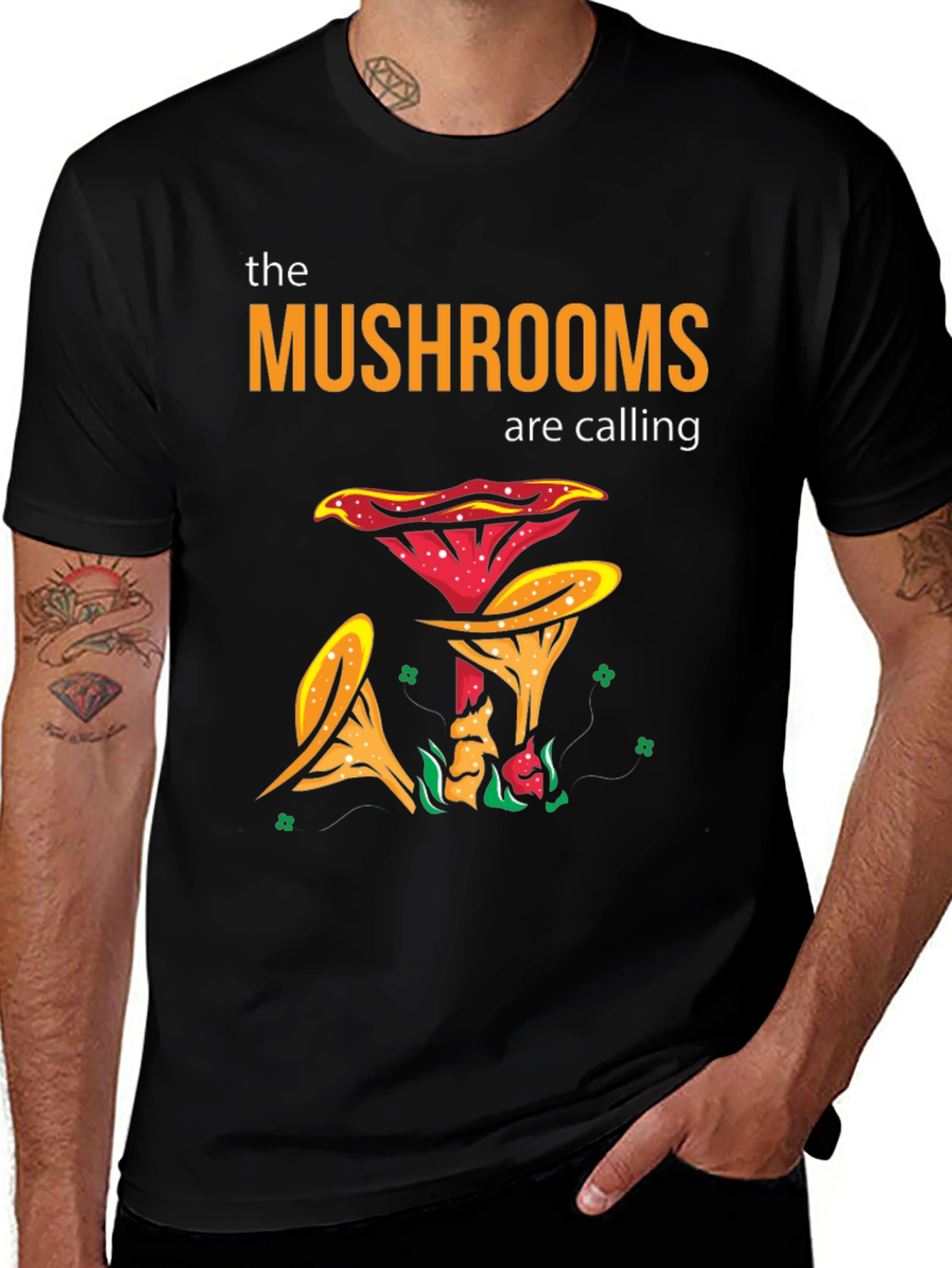 Variant 21 of The Mushrooms Are Calling Graphic T-Shirt