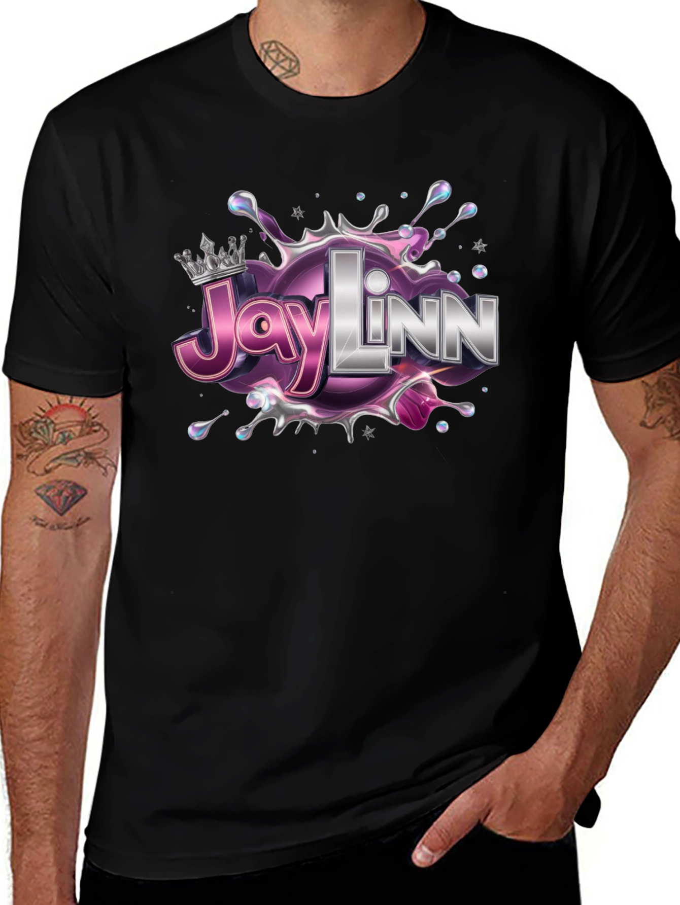 Variant 5 of Jay Linn Crowned Graphic Tee - Modern Style