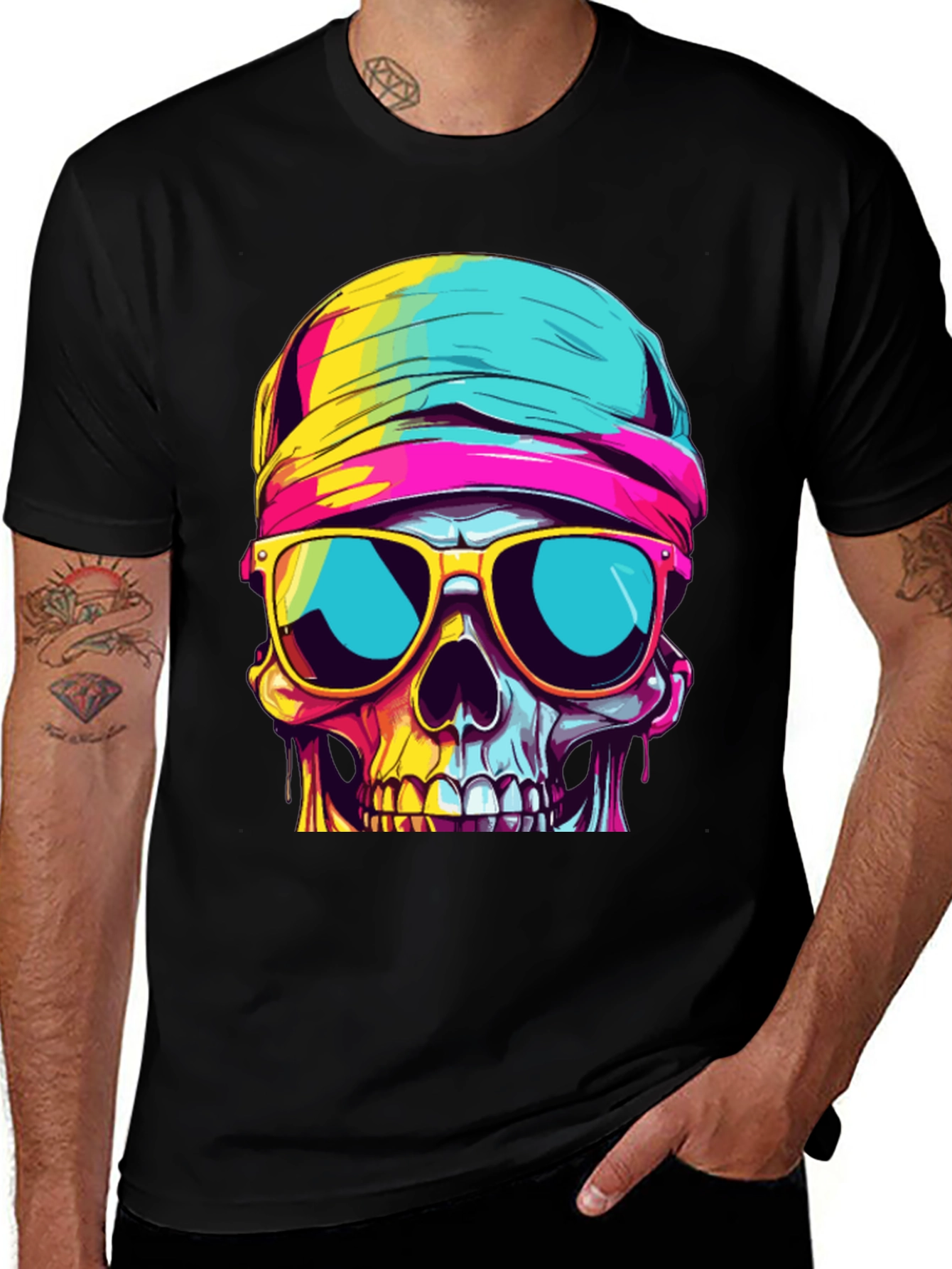 Variant 29 of Cool Skull Graphic Tee - Stylish Black T-Shirt