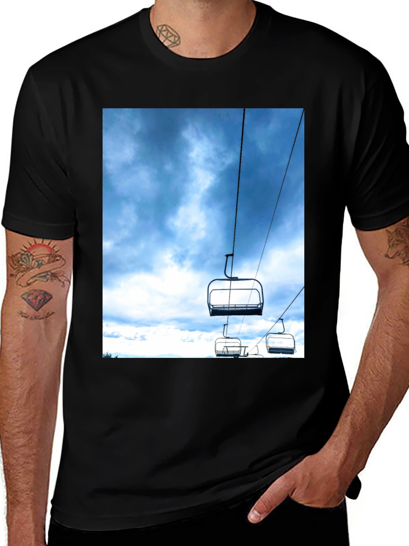 Variant 11 of Ski Lift Graphic T-Shirt