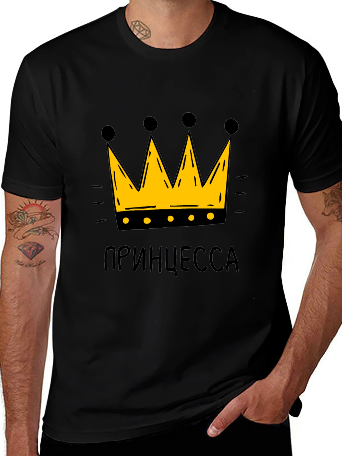 Variant 6 of Princess Crown Black T-Shirt