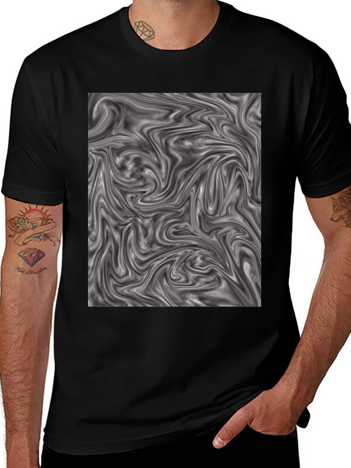 Variant 4 of Swirl Pattern Tee - Unique Abstract Design