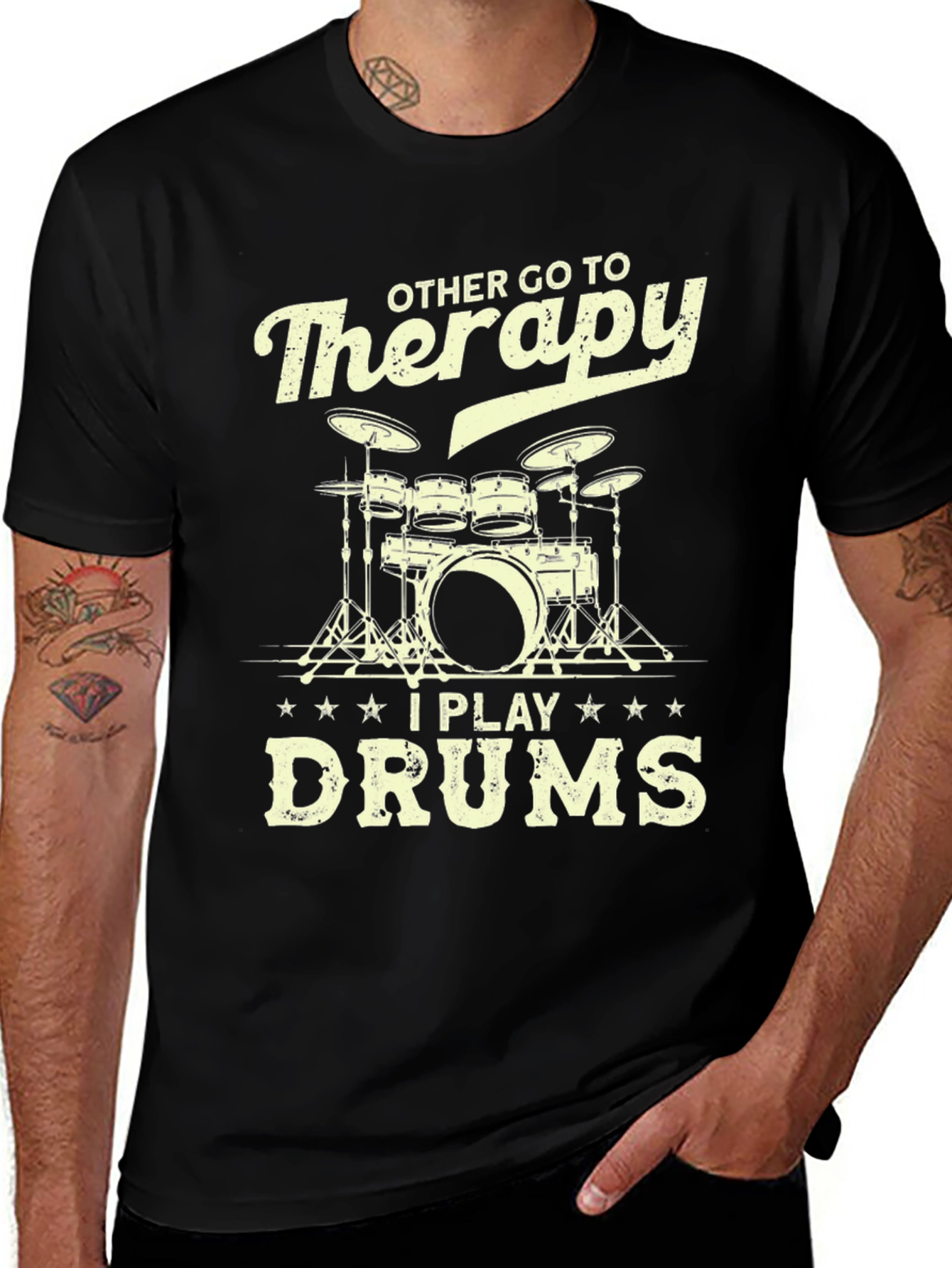 Variant 25 of Therapy? I Play Drums! T-Shirt