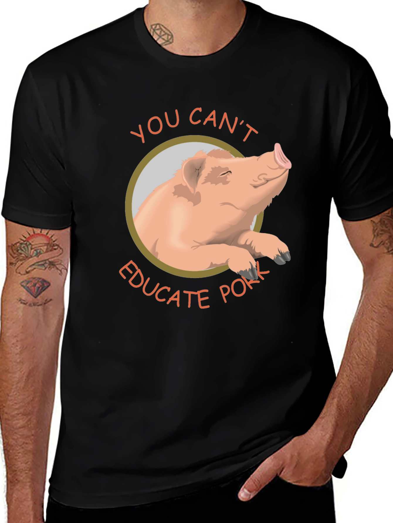 Variant 3 of You Can't Educate Pork T-Shirt