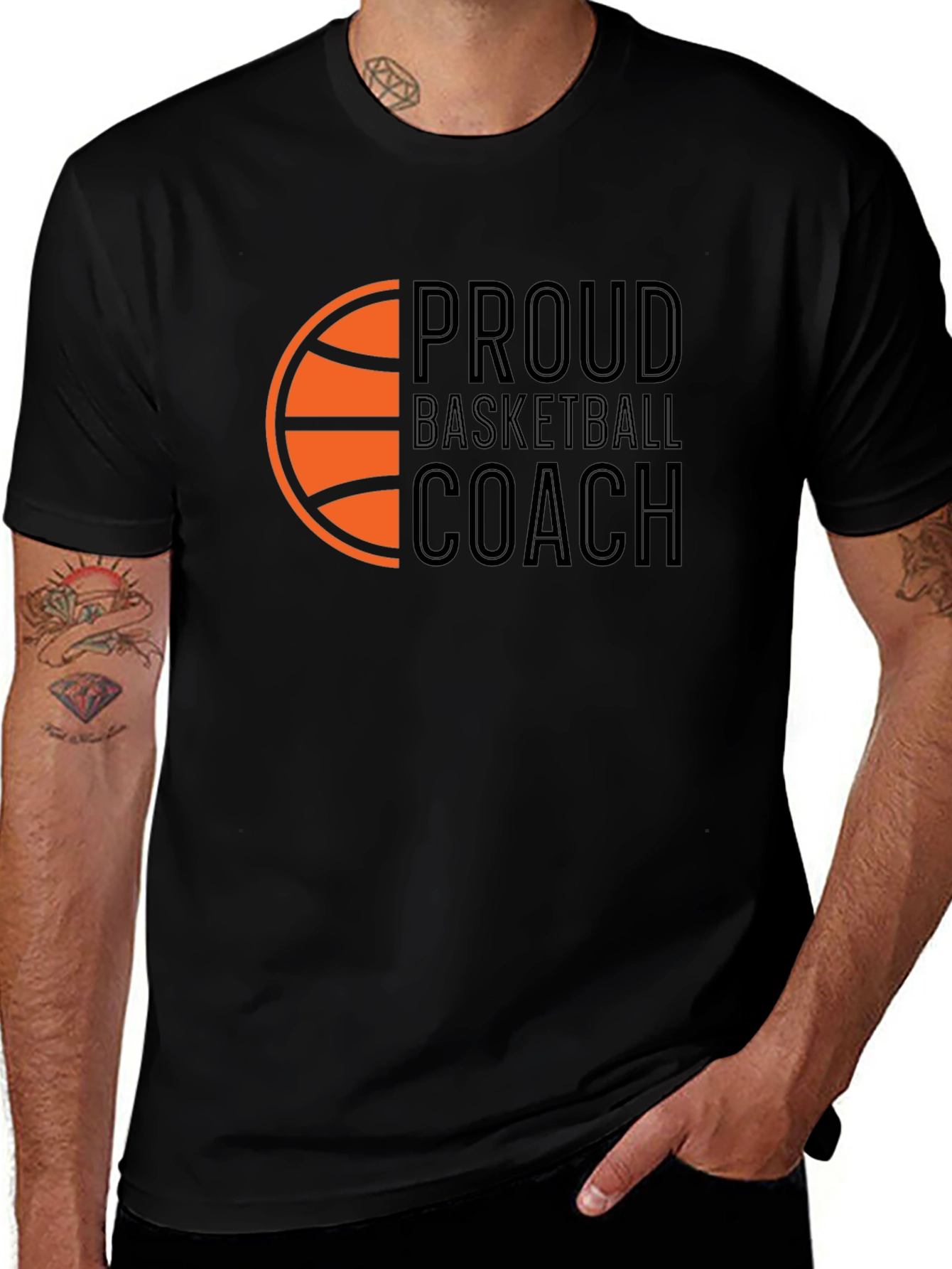 Variant 18 of Proud Basketball Coach Graphic T-Shirt
