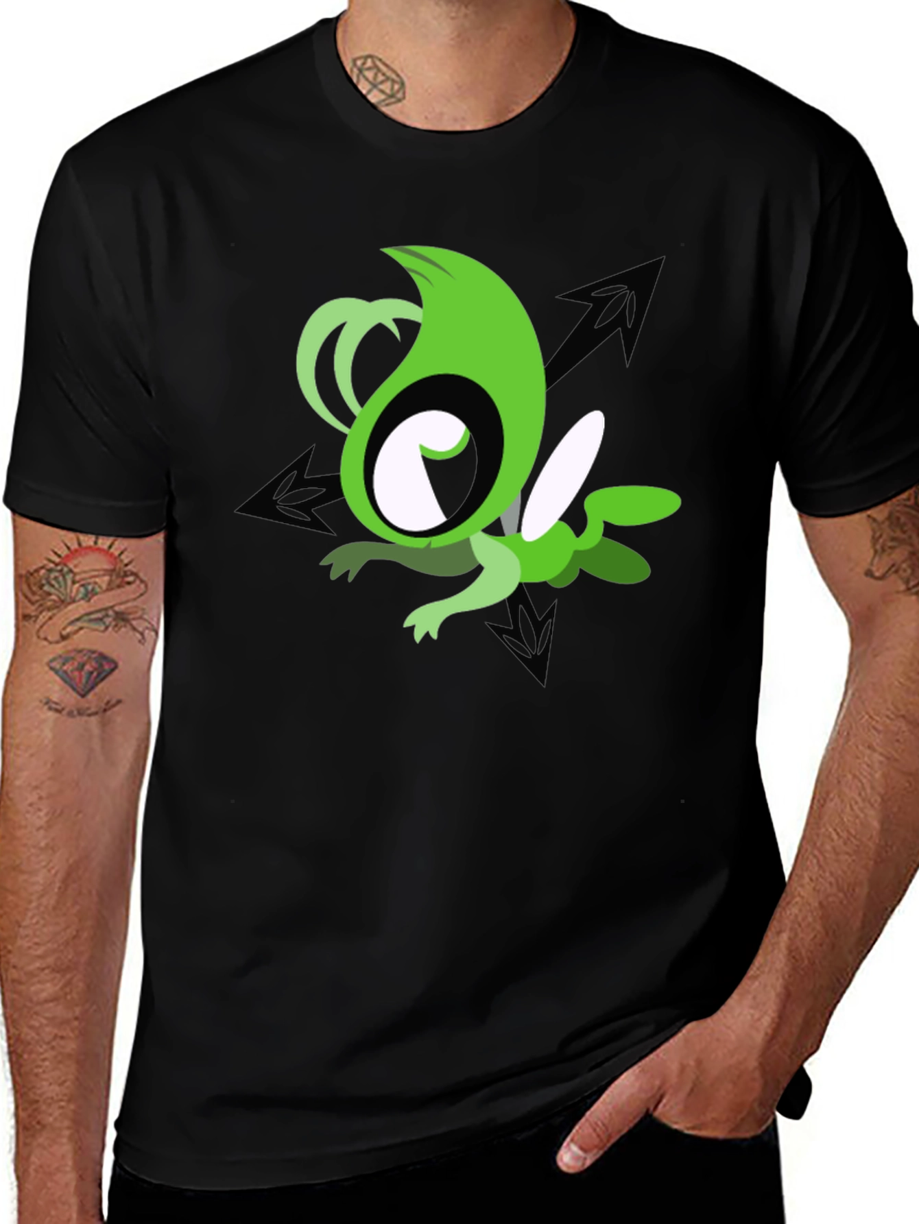 Variant 11 of Green Creature Graphic Tee - Unique Design Shirt