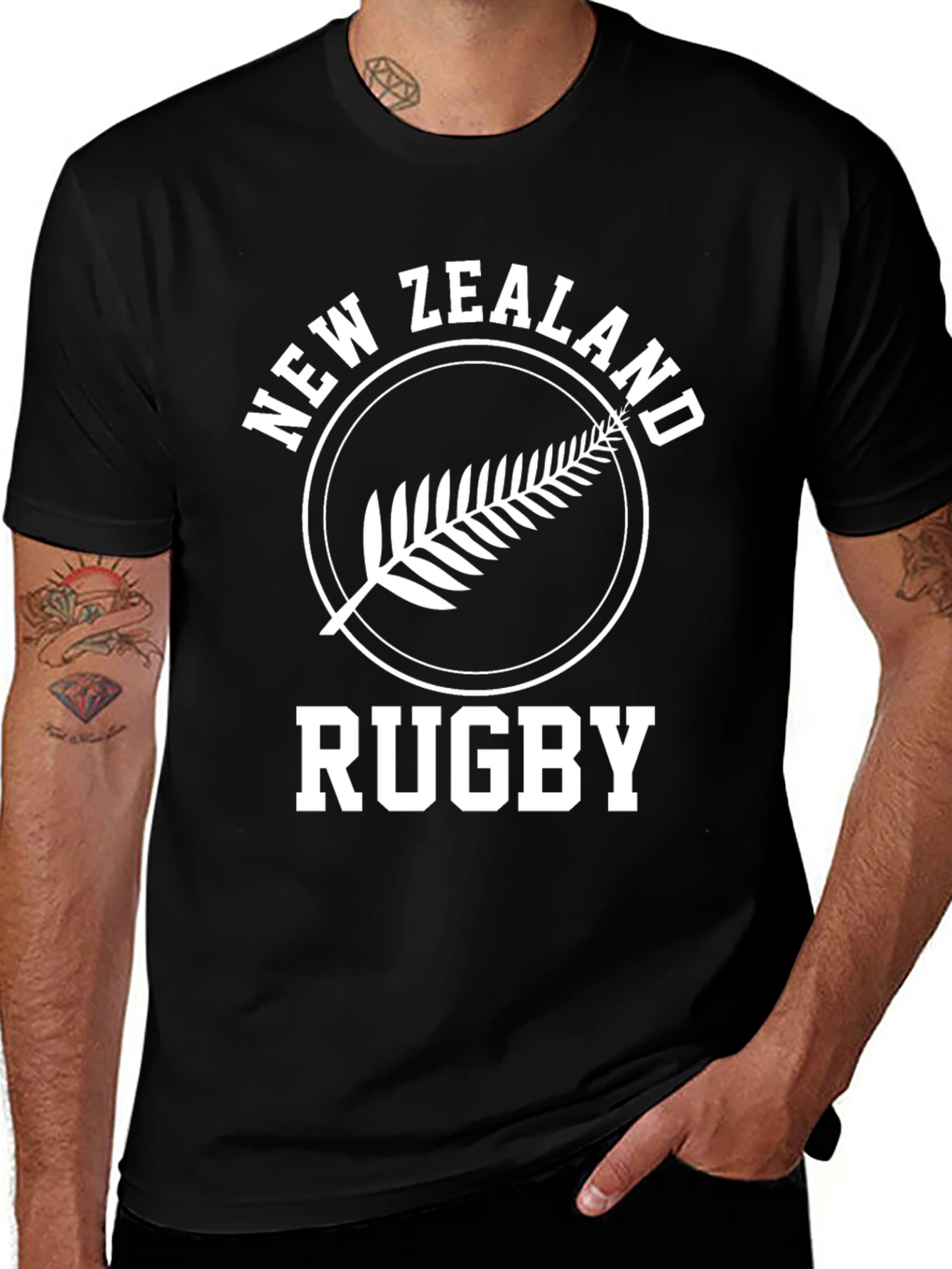 New Zealand Rugby T-Shirt - Fern Design