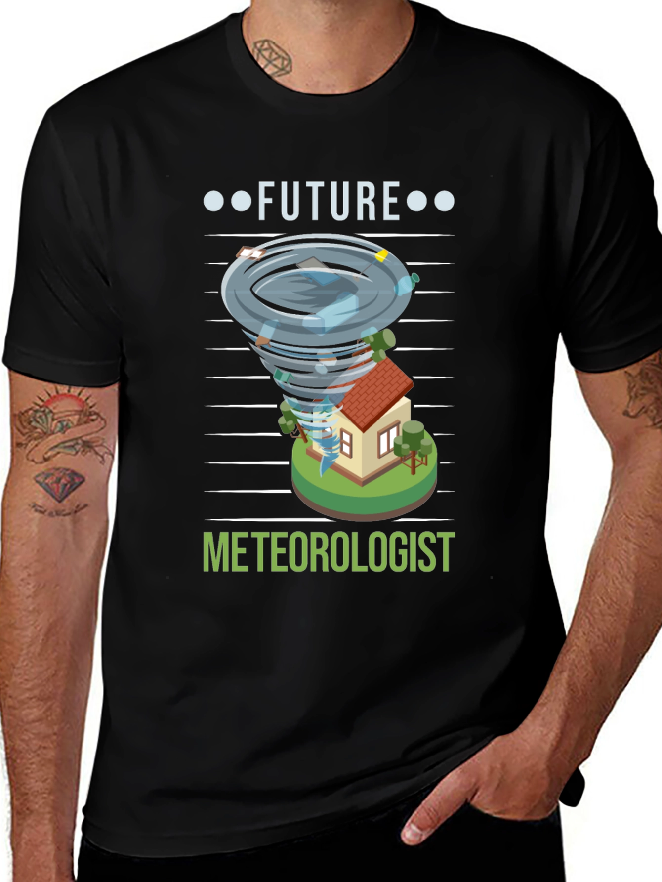 Variant 3 of Future Meteorologist T-Shirt - Tornado Design