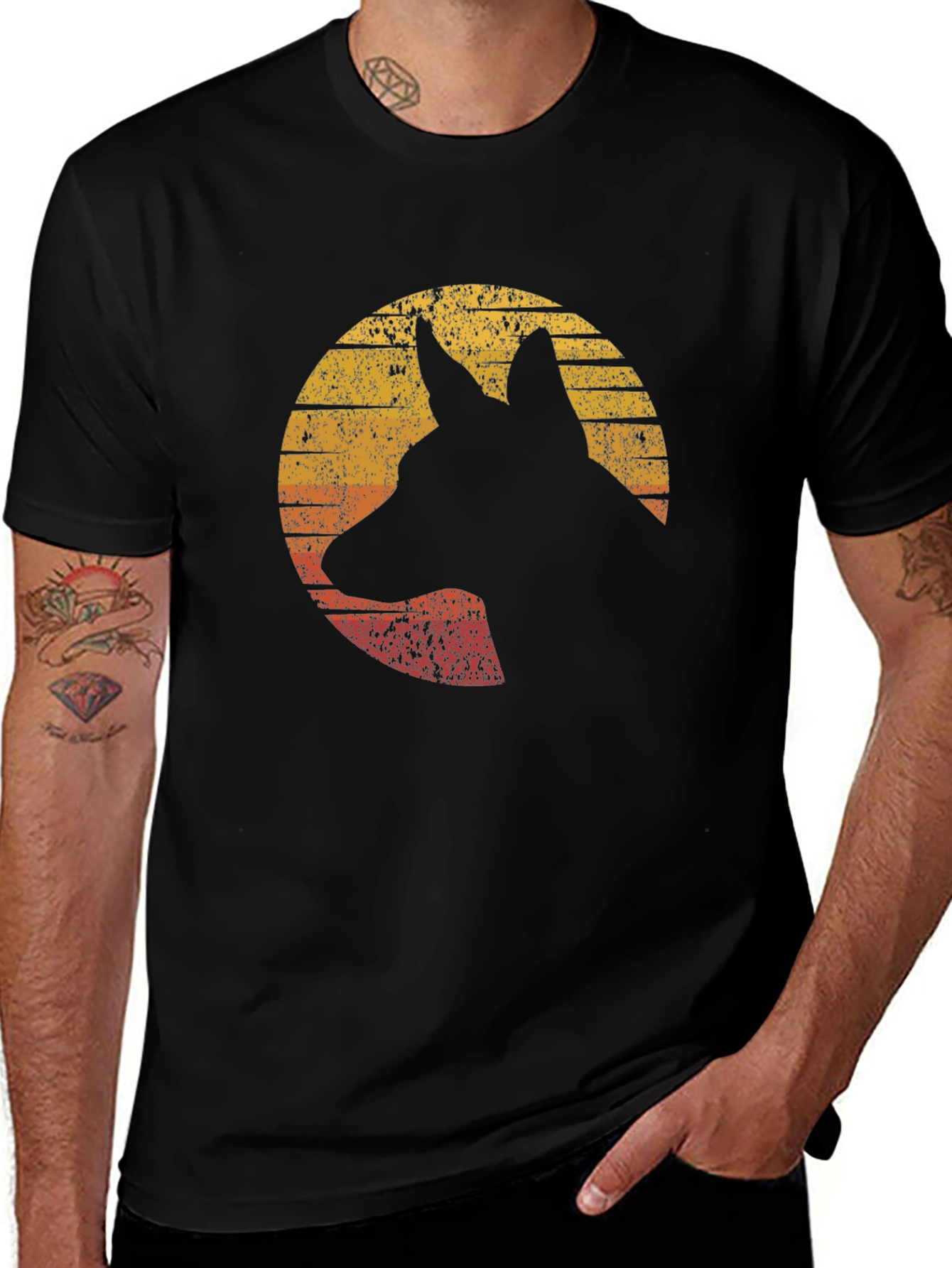Variant 13 of German Shepherd Silhouette Graphic Tee