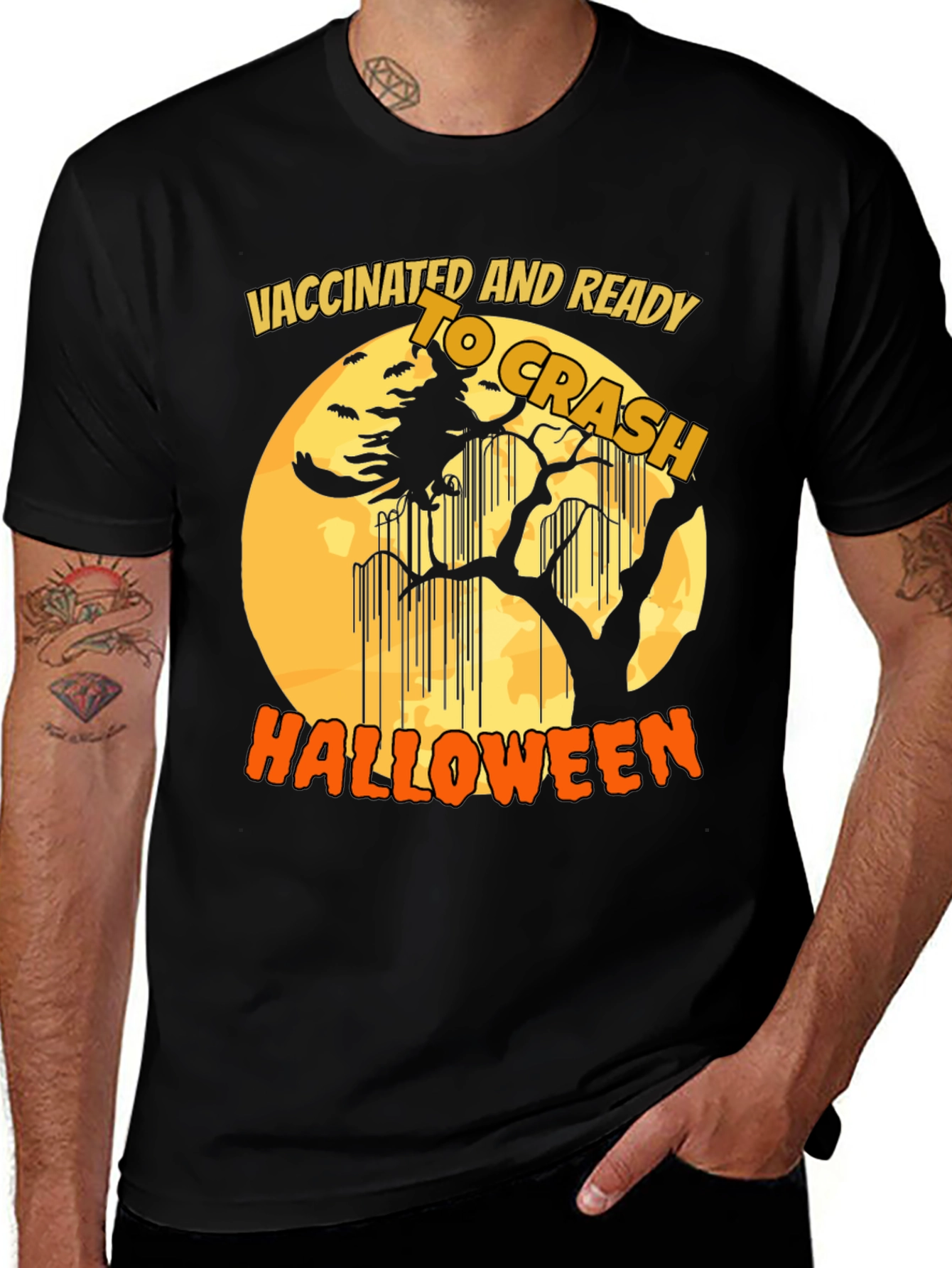 Vaccinated and Ready to Crash Halloween T-Shirt