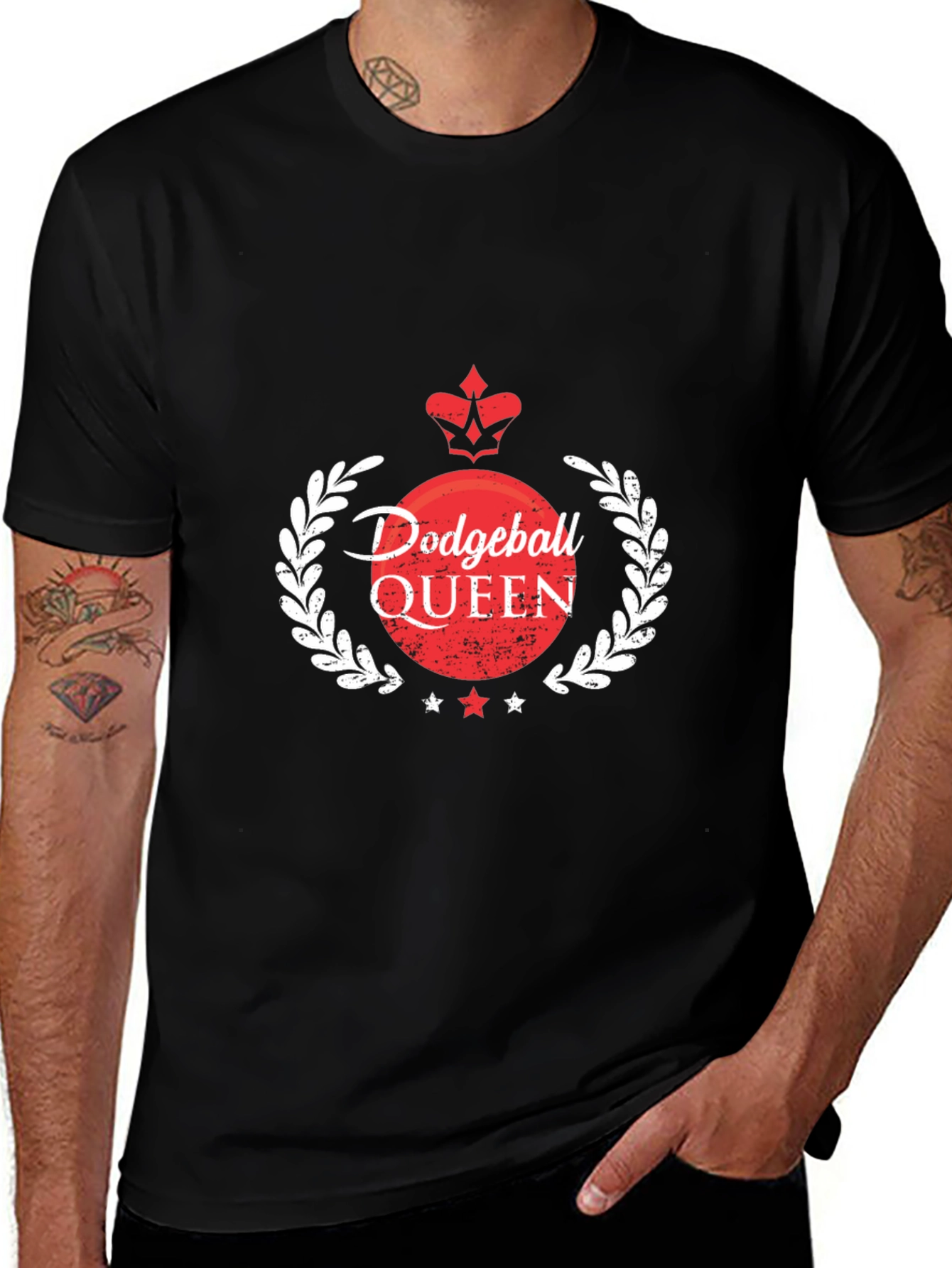 Variant 7 of Dodgeball Queen Black T-Shirt