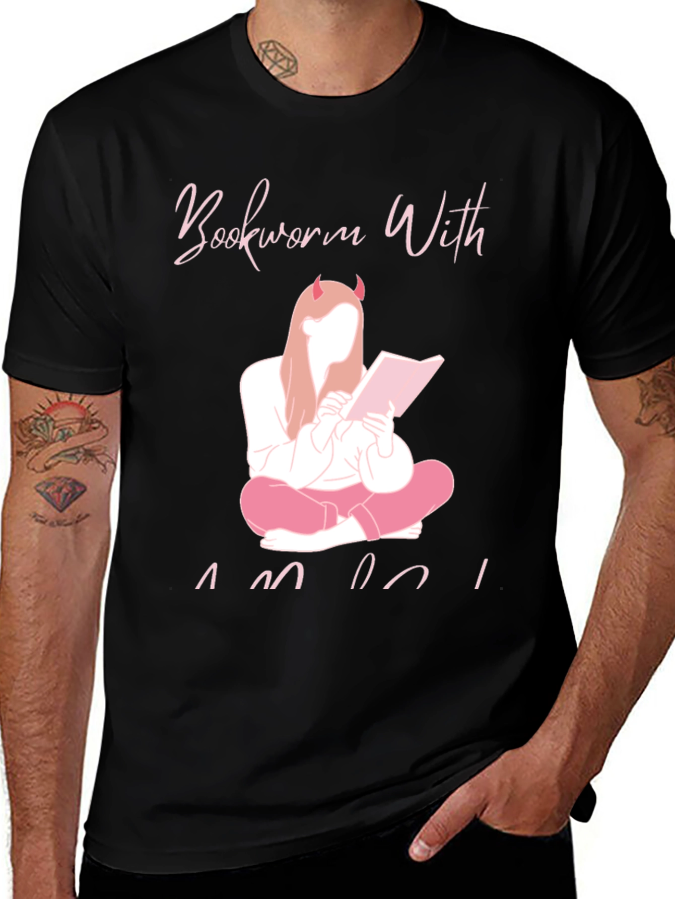 Variant 30 of Bookworm With A Dark Side T-Shirt