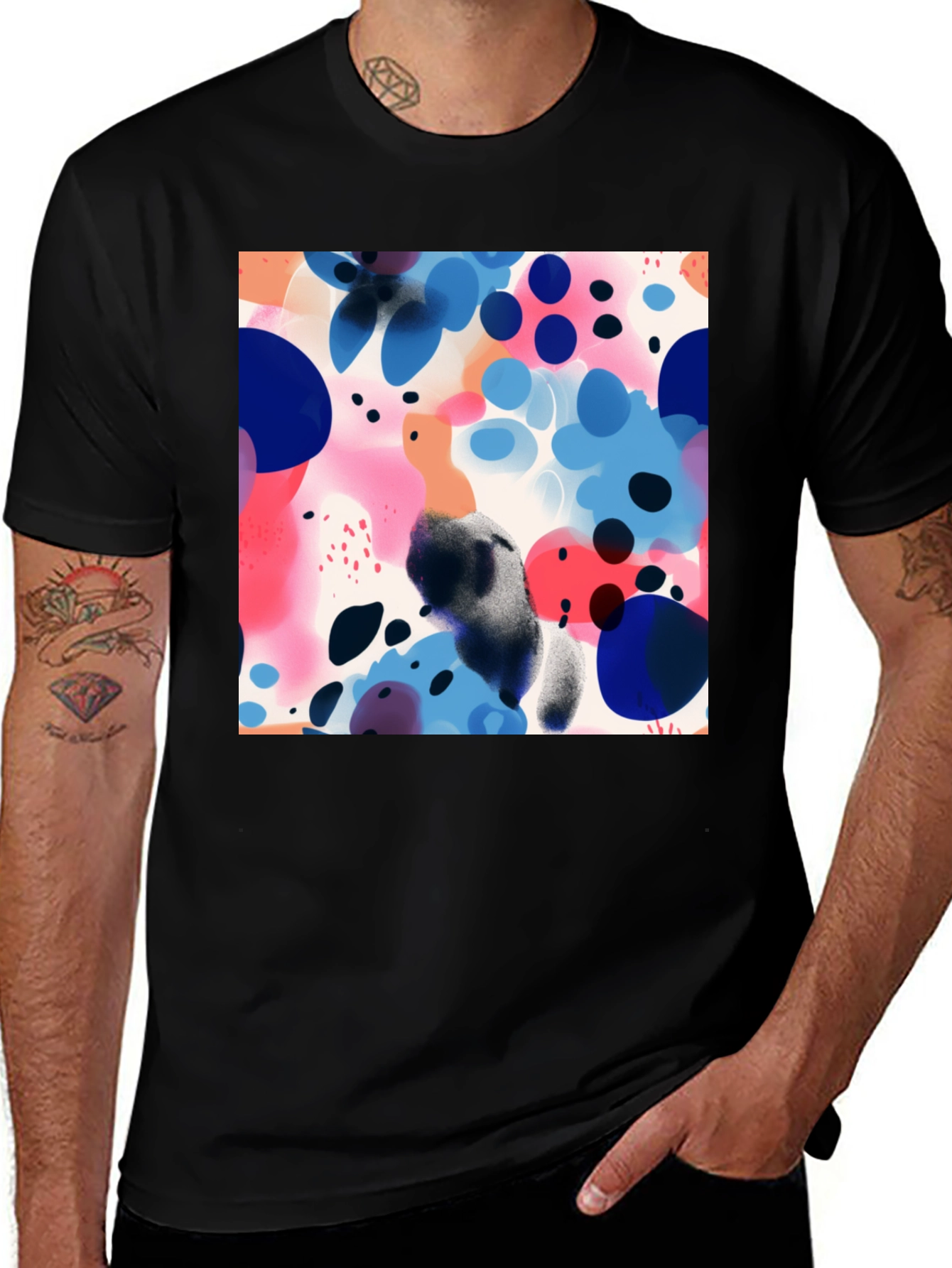 Variant 20 of Abstract Print T-Shirt - Bold Colors