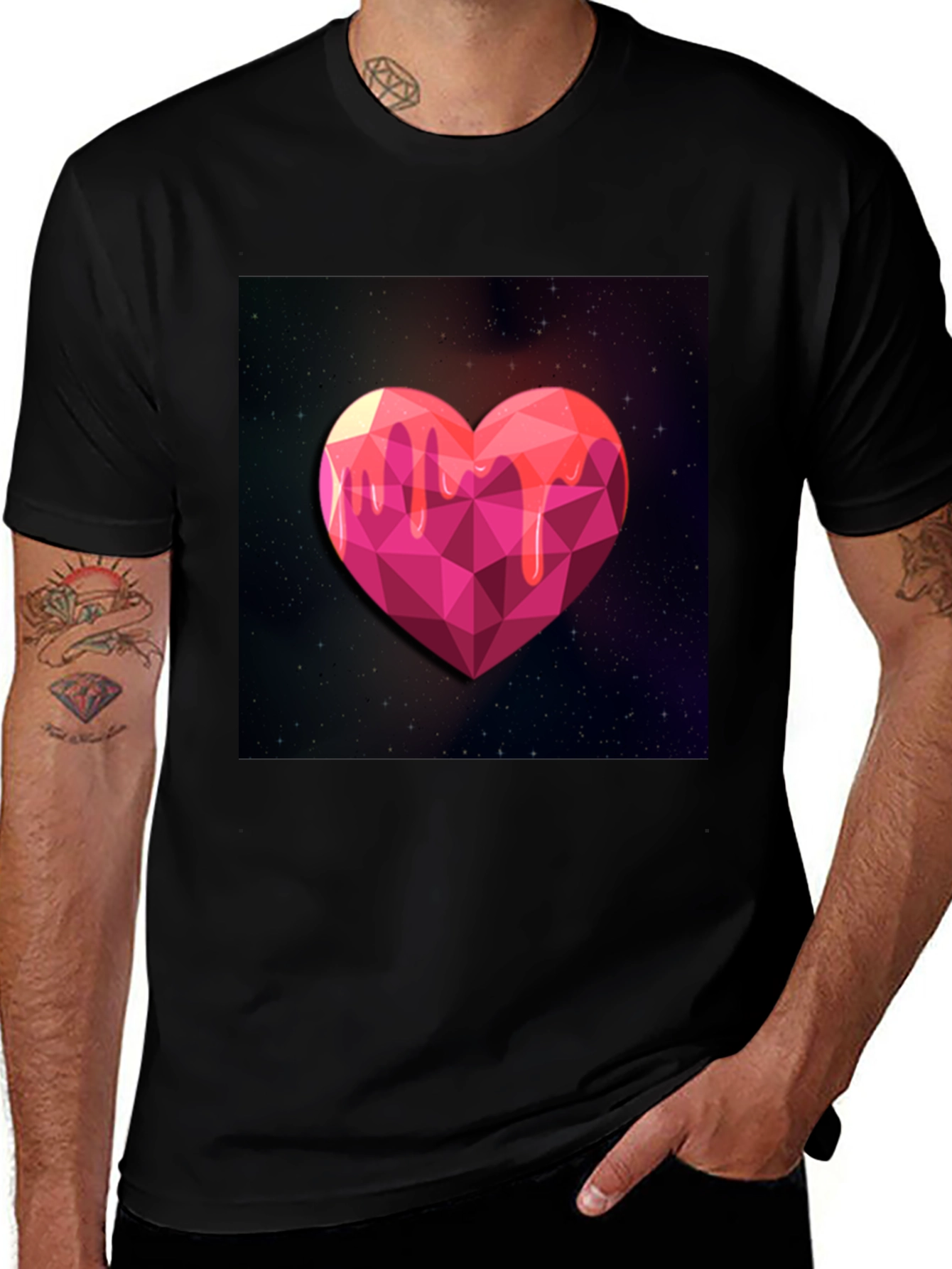 Variant 26 of Geometric Heart Tee - Modern Graphic T-Shirt