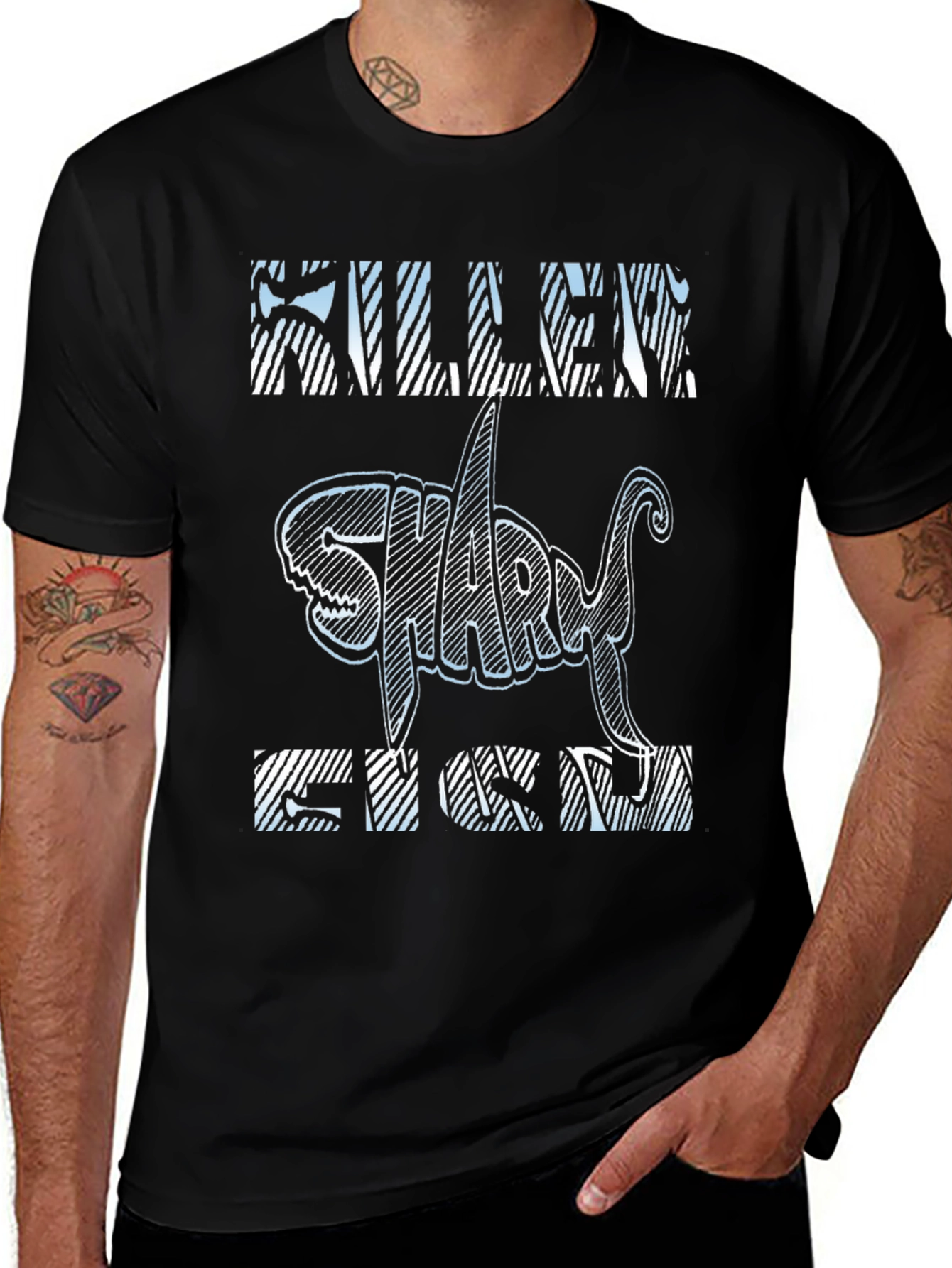 Killer Shark Fish T-Shirt - Unique Graphic Design