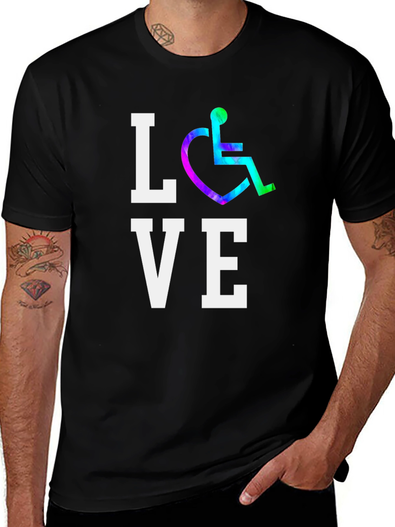 Variant 19 of LOVE Wheelchair Graphic T-Shirt