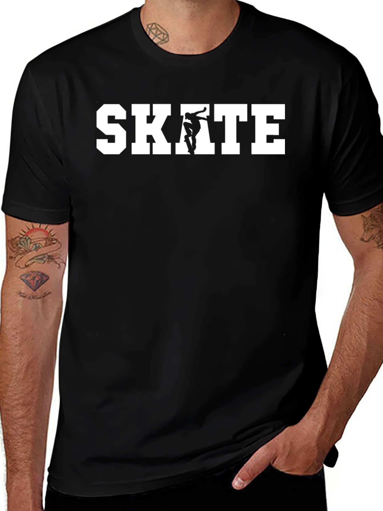 Variant 28 of Skate T-Shirt - Classic Black Graphic Tee
