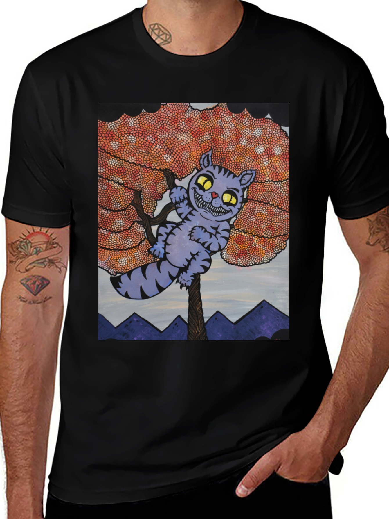 Variant 6 of Cheshire Cat Art T-Shirt
