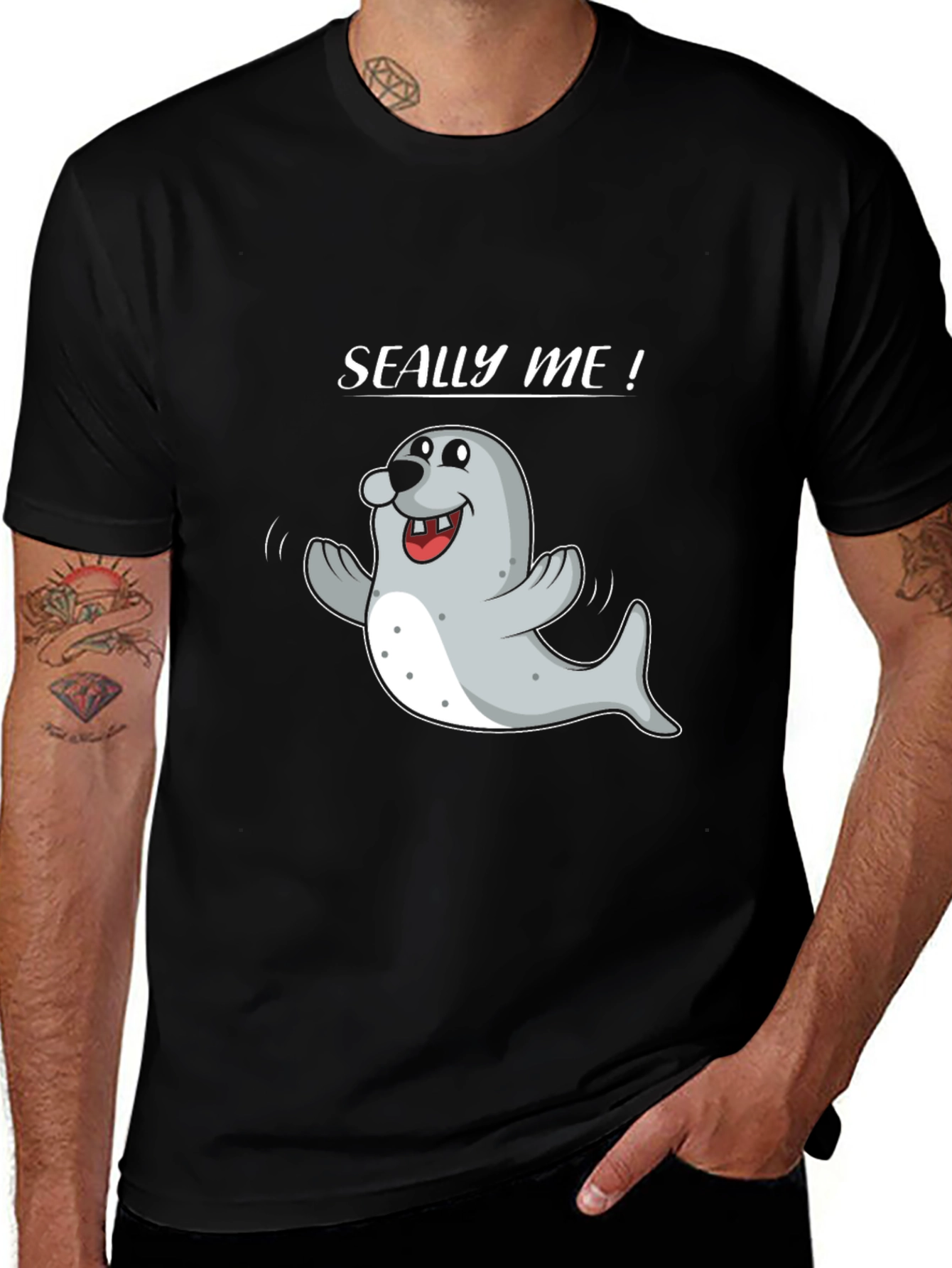 Variant 30 of Seally Me! Graphic Tee - Fun Seal Cartoon T-Shirt