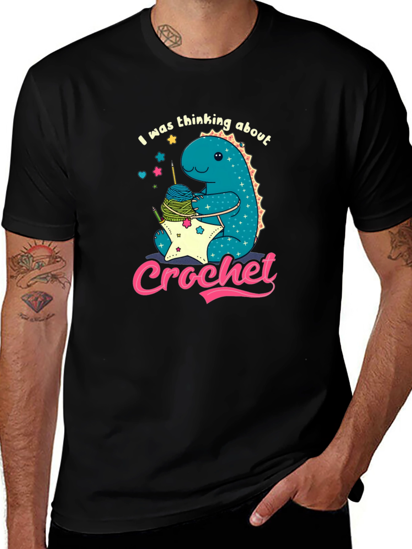 Variant 25 of Cute Crochet Dinosaur T-Shirt