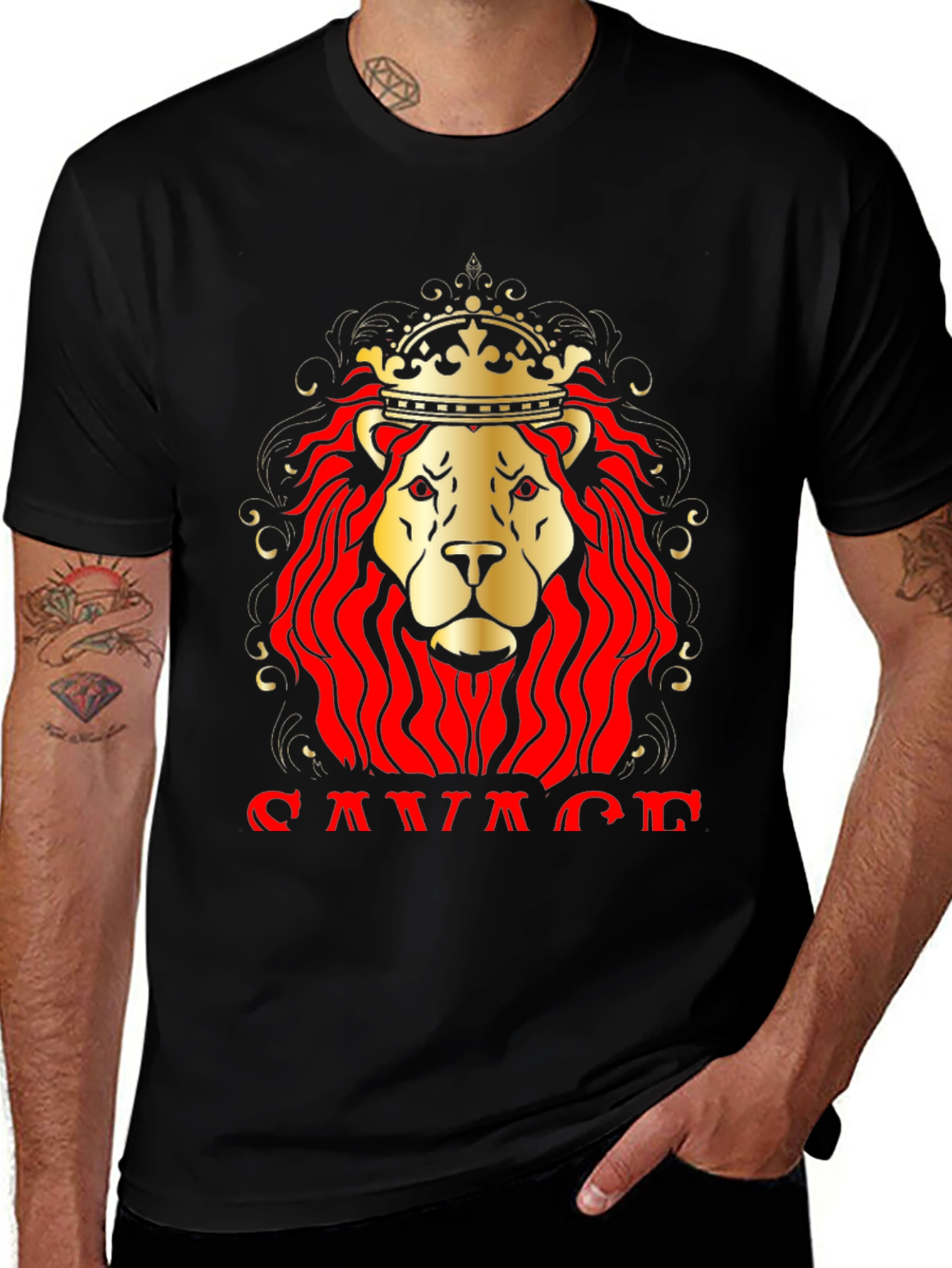 Variant 3 of Savage Lion King Graphic T-Shirt