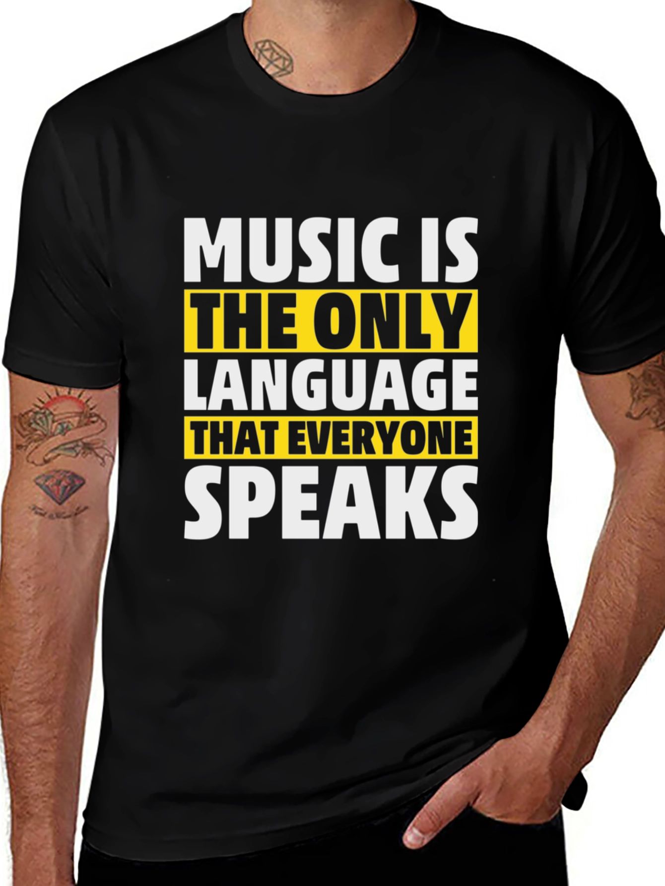 Black Music is the Only Language T-Shirt main image