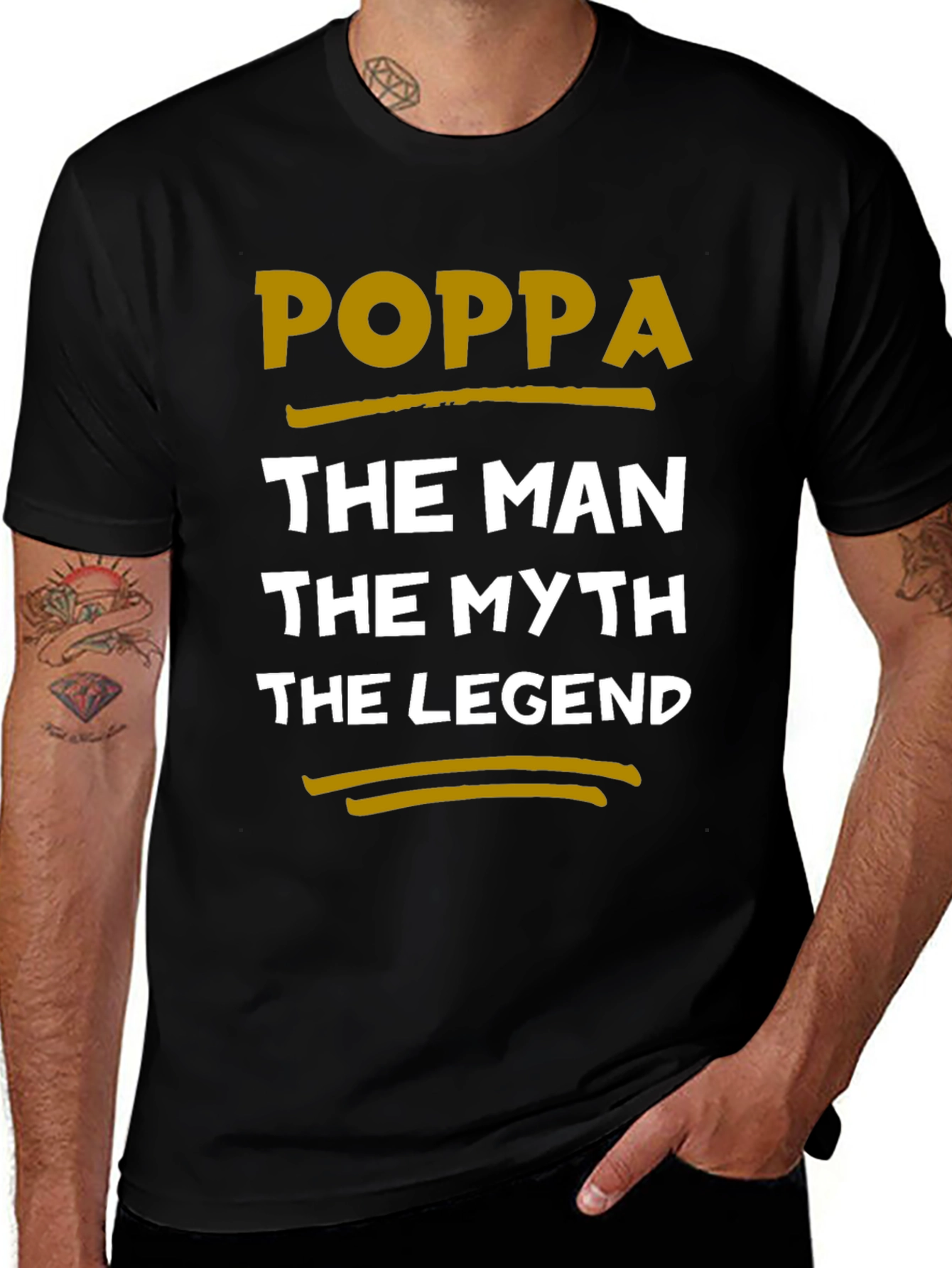 Poppa The Man, Myth, Legend - Men's Graphic T-Shirt