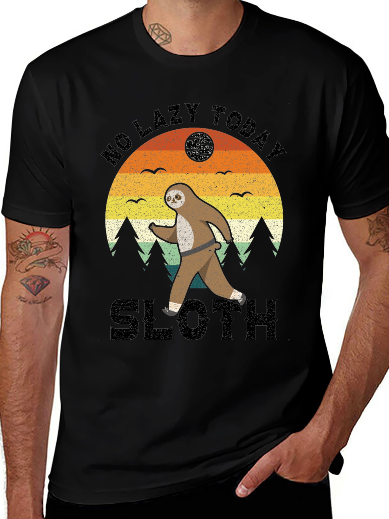 Variant 26 of No Lazy Today Sloth Graphic T-Shirt