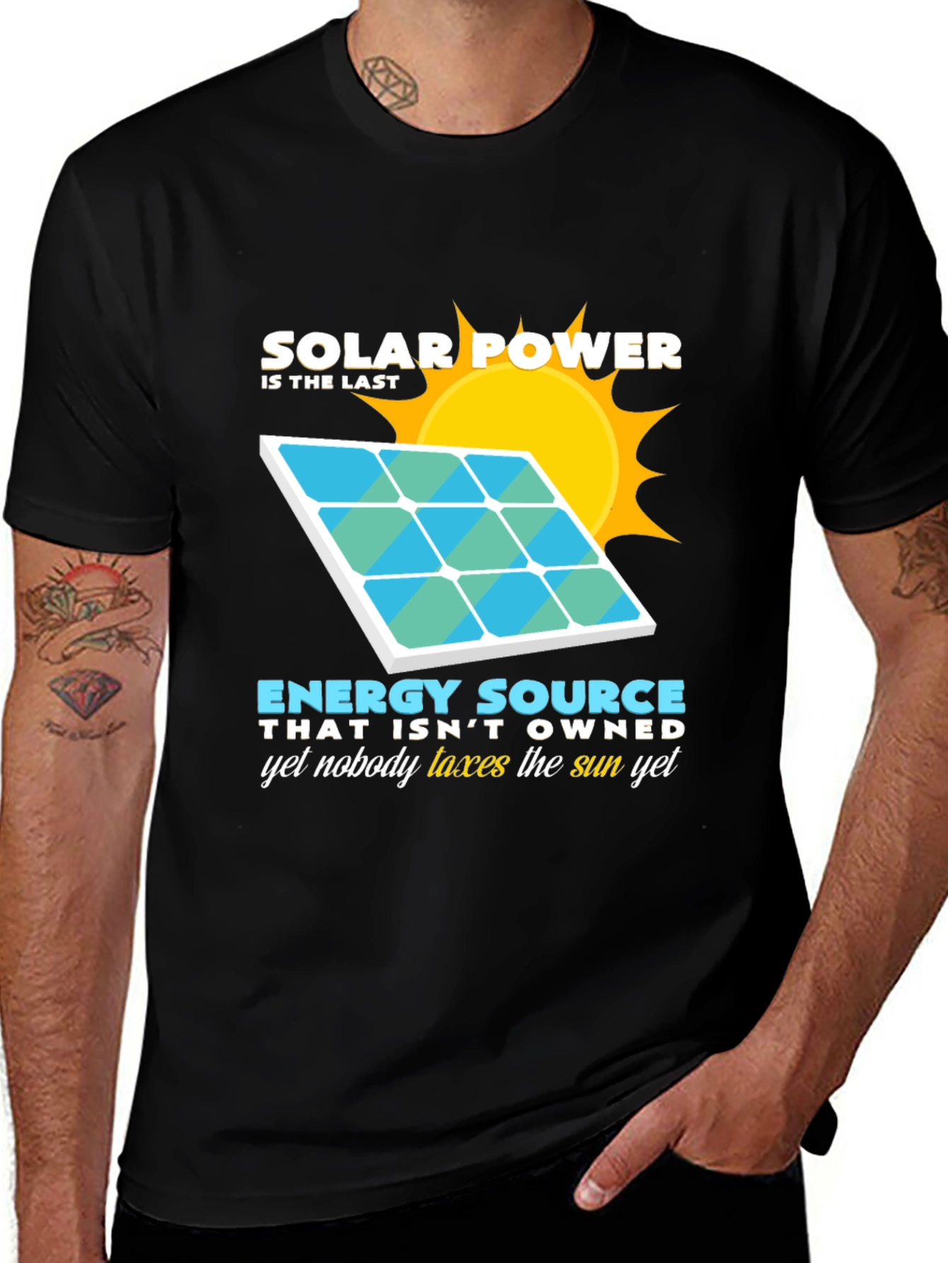 Solar Power Energy Source Graphic T-Shirt