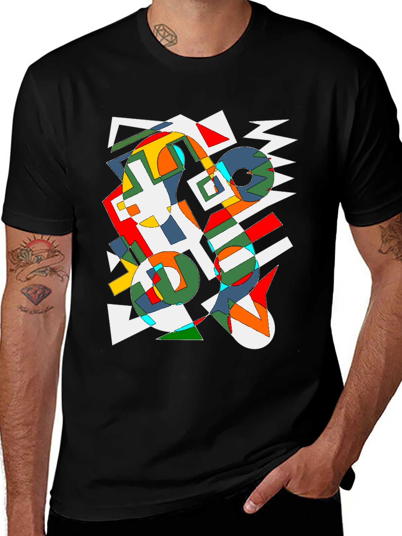 Variant 16 of Abstract Geometric Art T-Shirt - Modern Graphic Tee