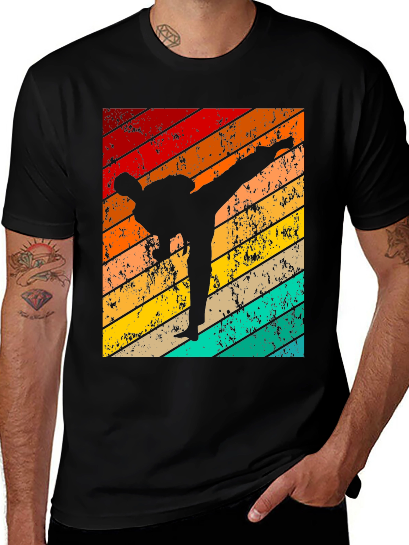 Variant 22 of Retro Karate Graphic T-Shirt