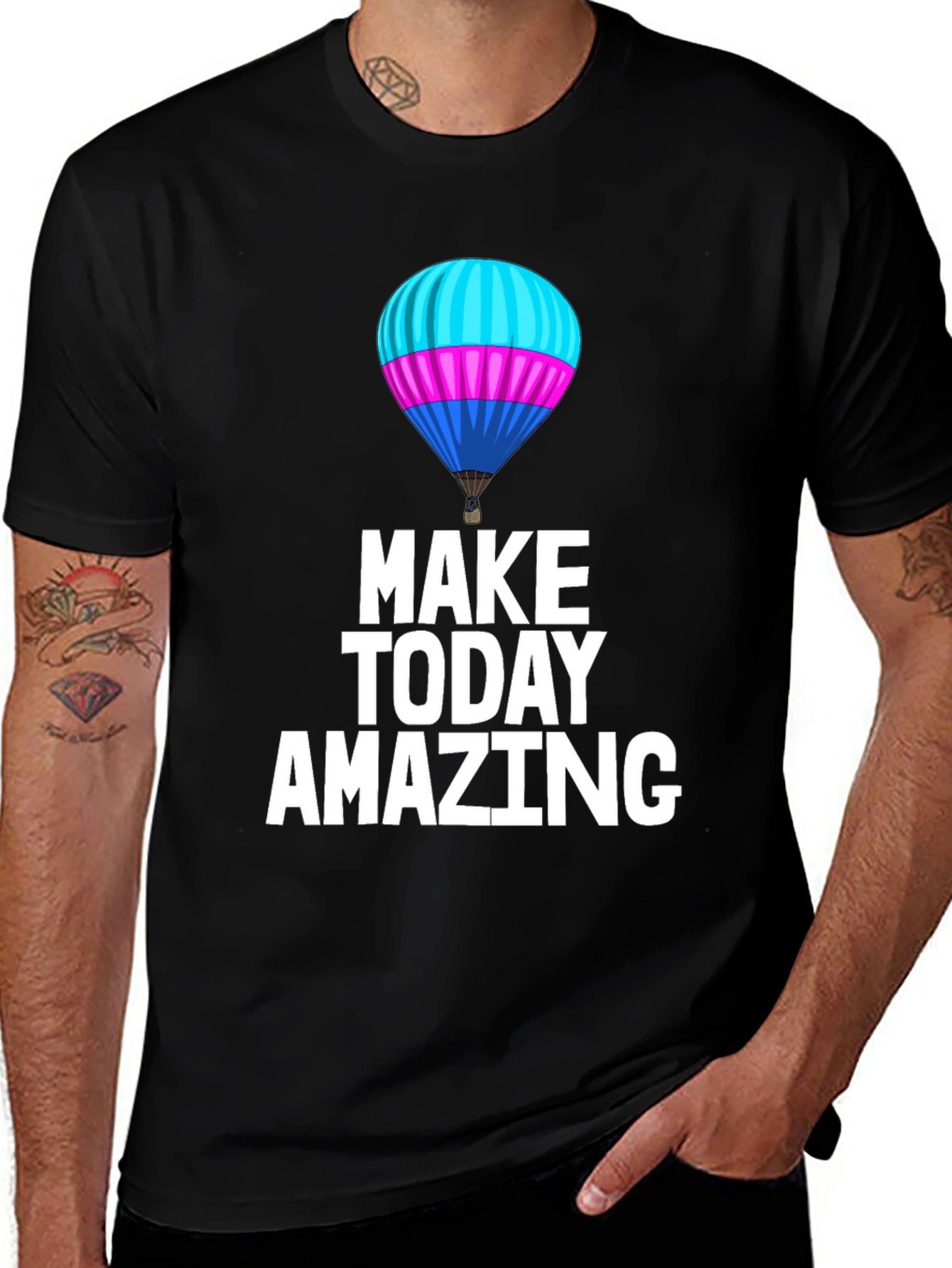 Variant 17 of Make Today Amazing Graphic Tee - Black