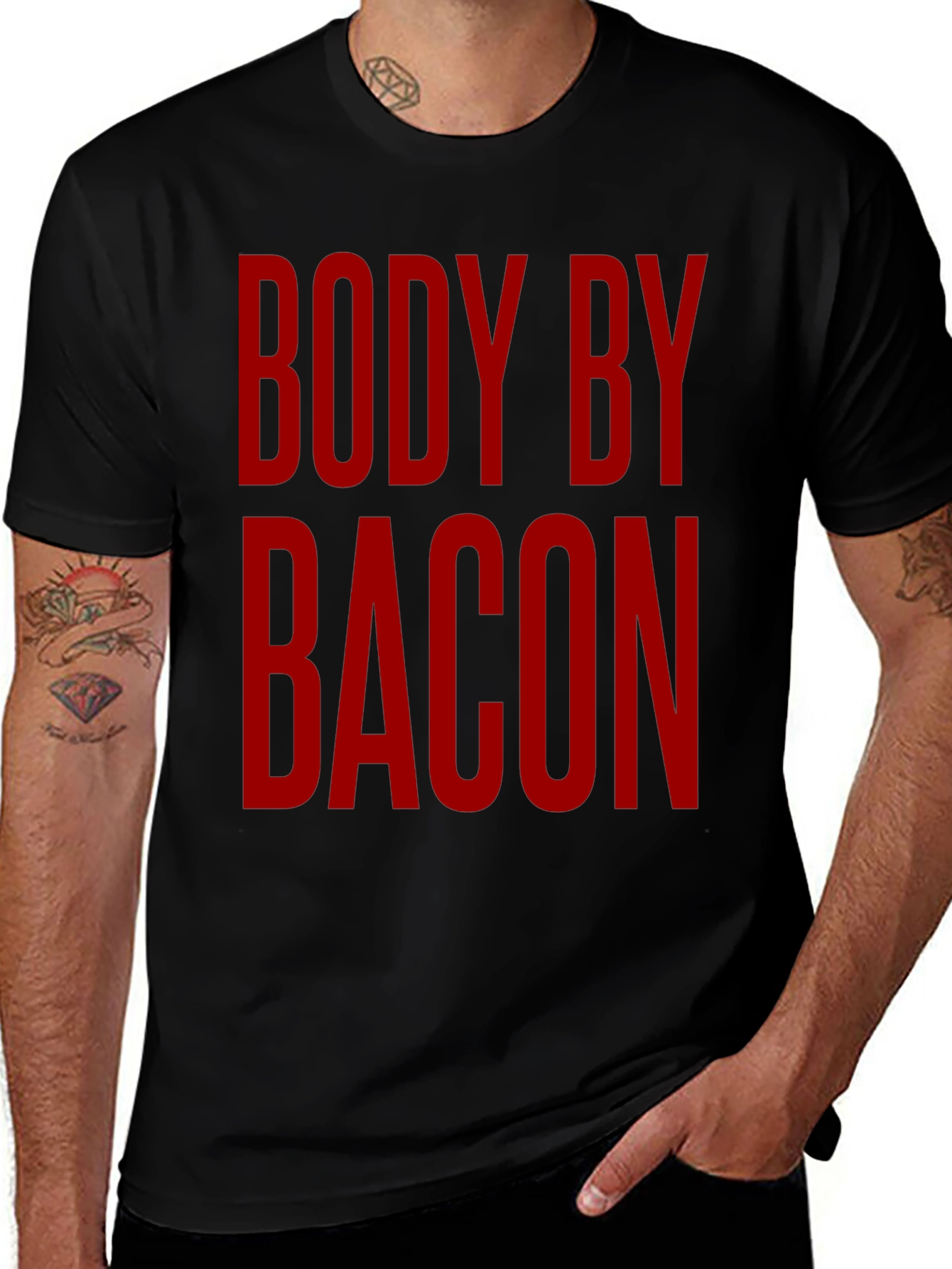 Variant 14 of Body by Bacon - Funny T-Shirt