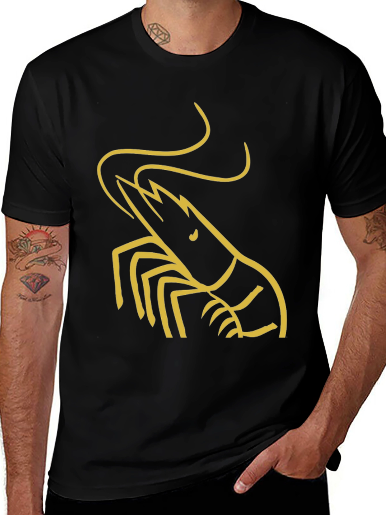 Variant 22 of Shrimp Graphic Tee - Seafood Lover's T-Shirt