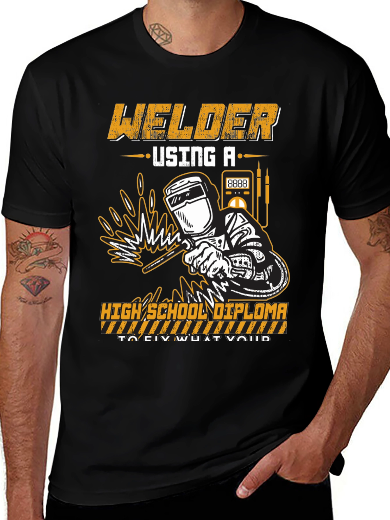 Variant 18 of Welder High School Diploma T-Shirt