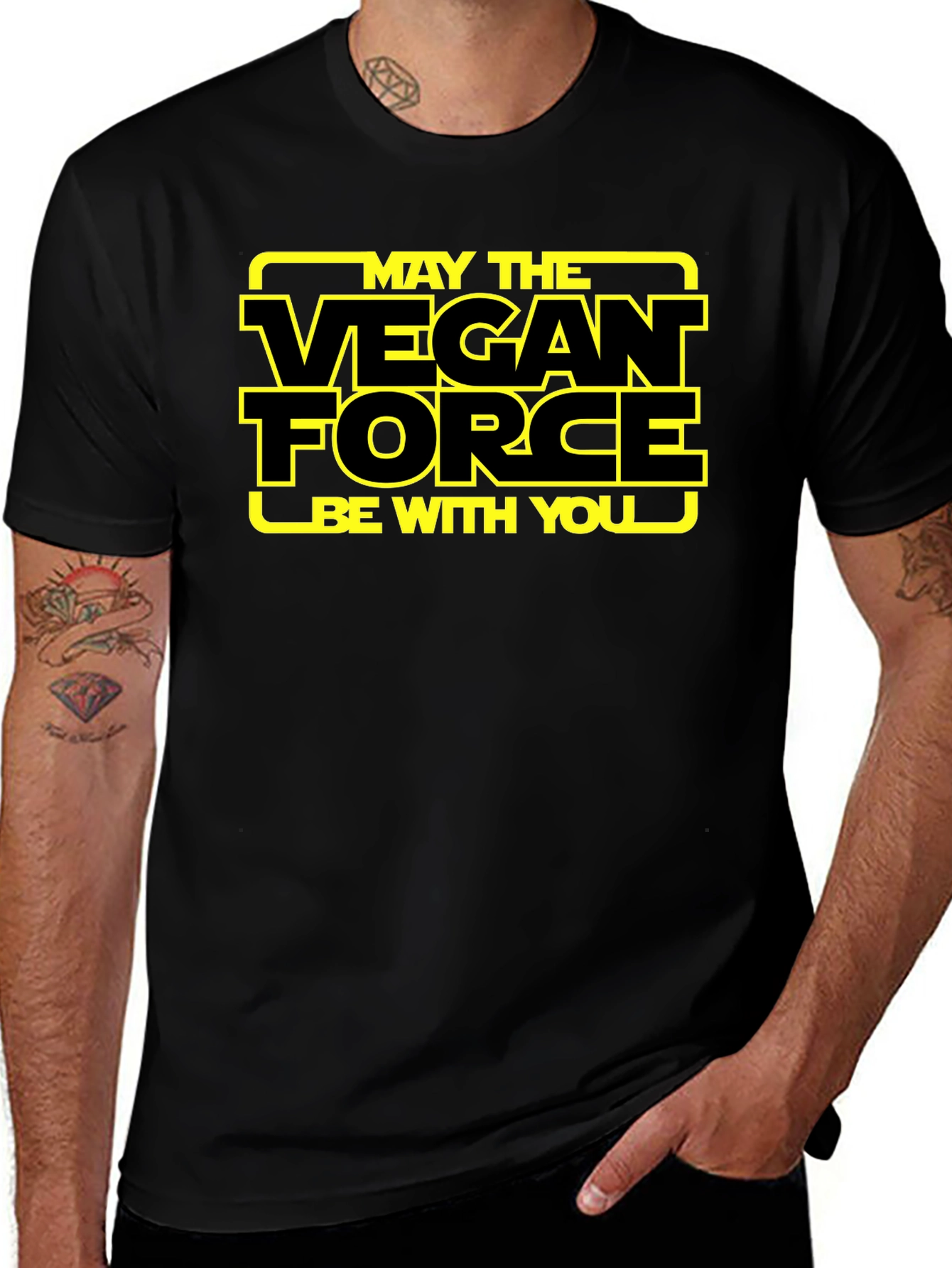 Vegan Force T-Shirt - May the Vegan Force Be With You 