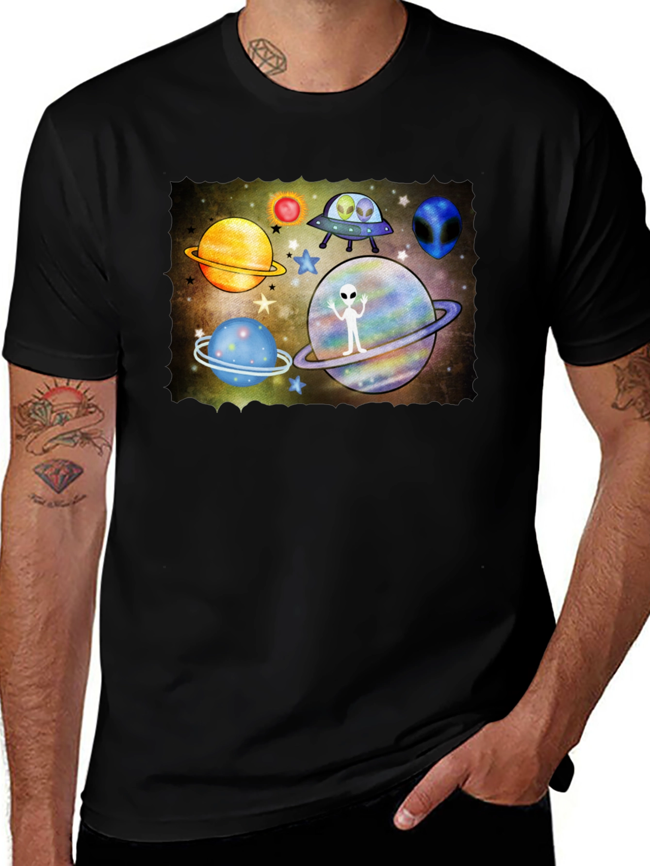 Variant 8 of Alien Space T-Shirt - Galactic Adventure