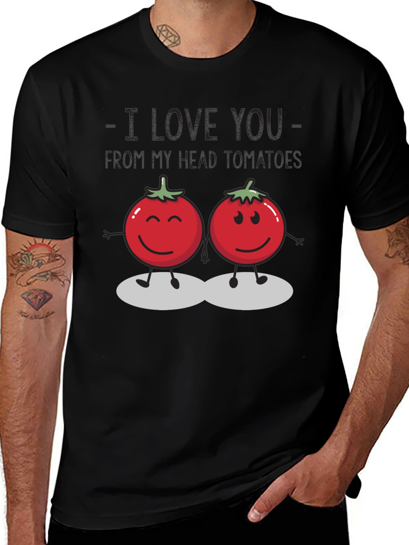 Variant 8 of I Love You From My Head Tomatoes Graphic Tee