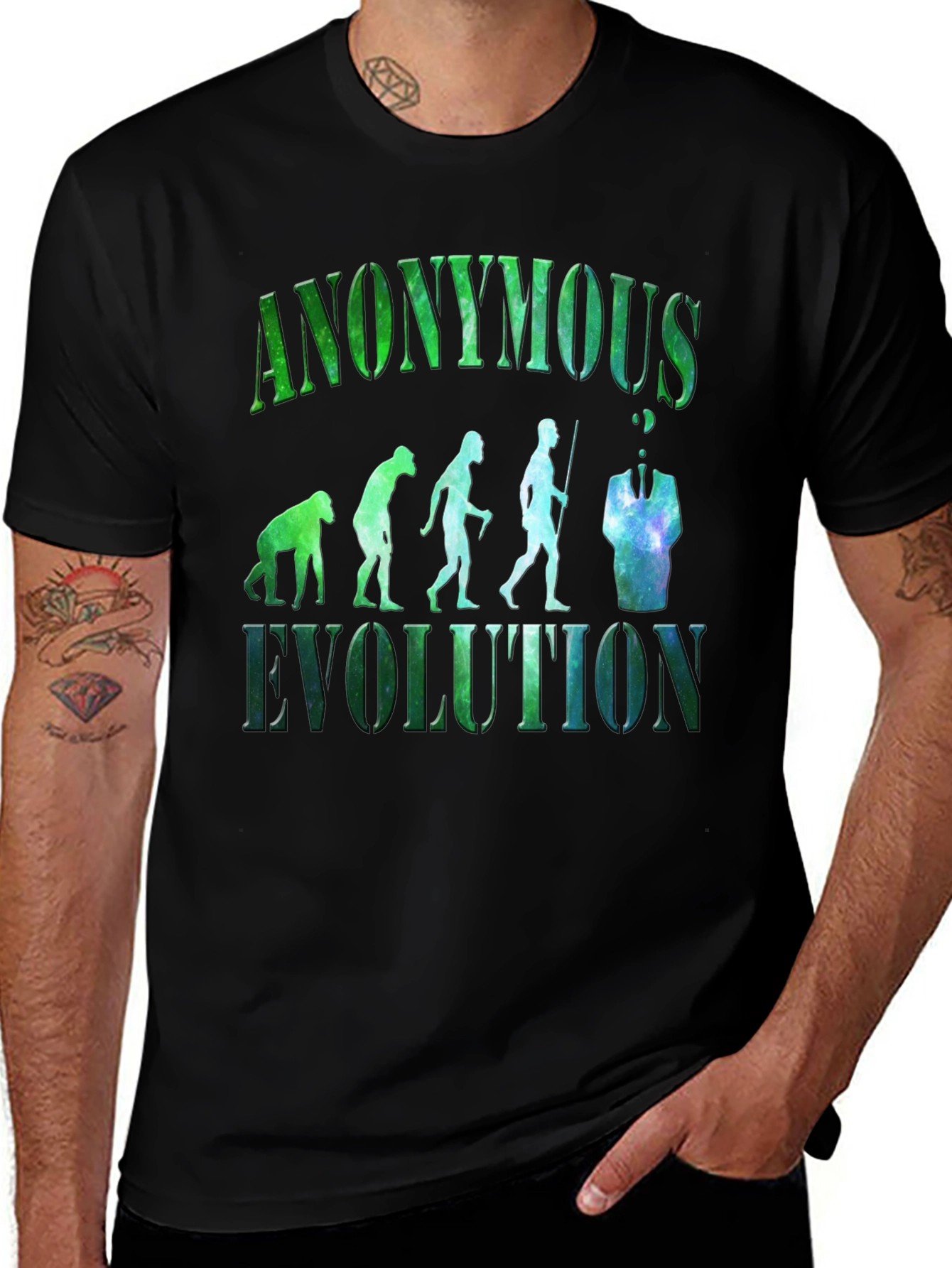 Variant 2 of Anonymous Evolution Graphic T-Shirt