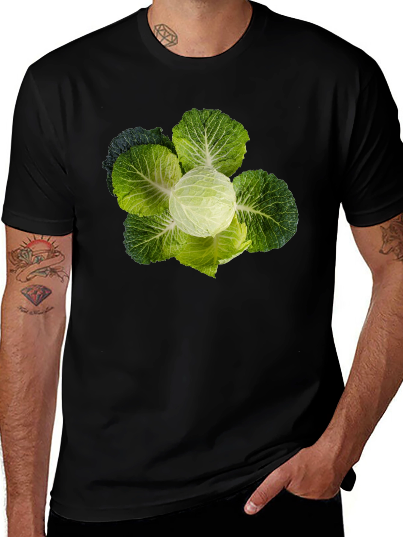 Variant 13 of Cabbage Head Graphic Tee - Quirky Food Lover's T-Shirt
