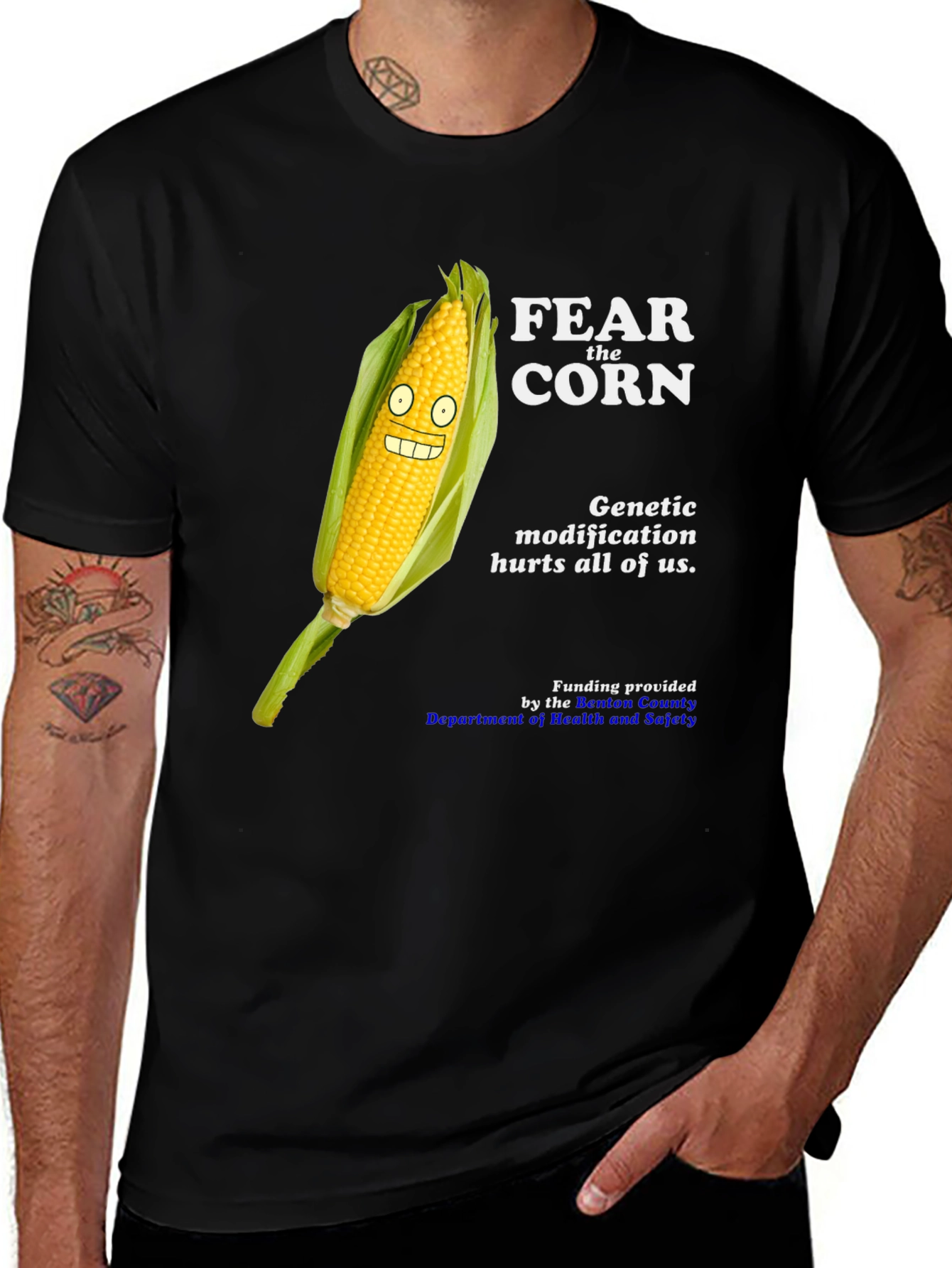 Fear the Corn Graphic Tee - Genetic Modification Awareness