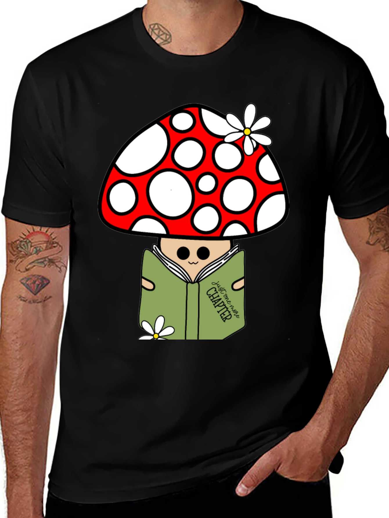 Variant 16 of Mushroom Reader Graphic T-Shirt - Just One More Chapter