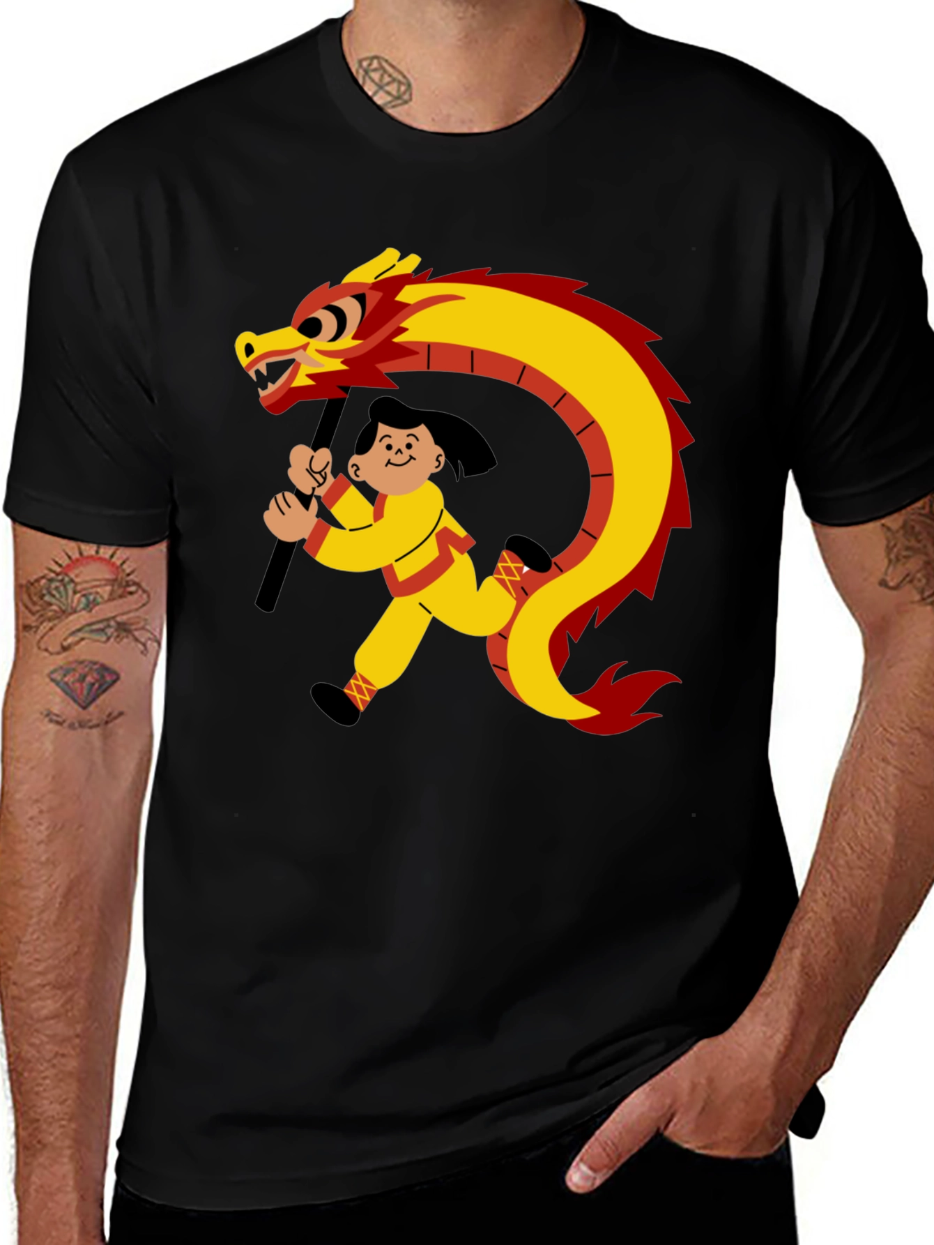Variant 8 of Fun Dragon Dance Graphic Tee