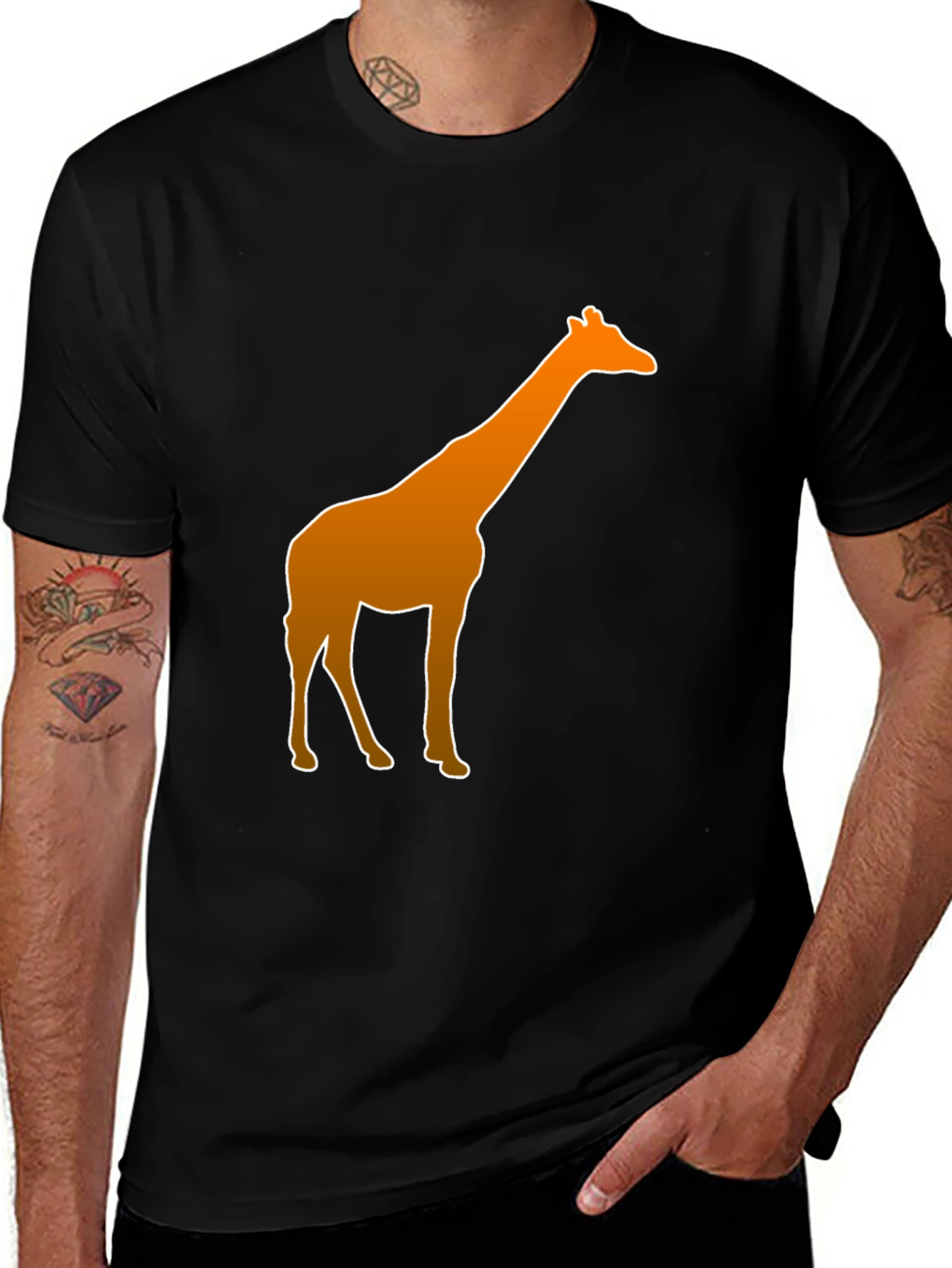Variant 8 of Giraffe Graphic Tee - Trendy Casual Shirt